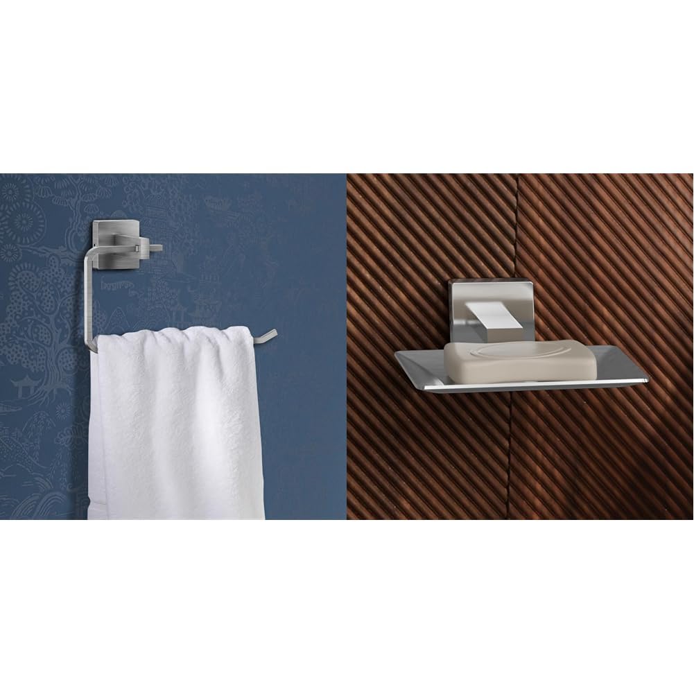 Kohler Towel Ring, SS304 Stainless Steel, 2 Years Warranty, Brushed Steel Finish, 22.1cm x 6.25cm x 1