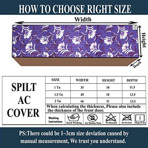 Jm Homefurnishings Polycarbonate Water & Dustproof Split Ac Cover for Samsung 1.5 Ton 3 Star Inverter, Ar18rv3hfwk, Beige (Color09) 4