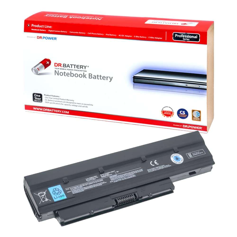 DR. BATTERY PA3820U-1BRS Laptop Battery Replacement for Toshiba Mini NB505 Mini NB500 Mini NB550D Series Satellite T230 Series Portege T230 Series PABAS231 PA3821U-1BRS [10.8V/4400mAh/48Wh] 1