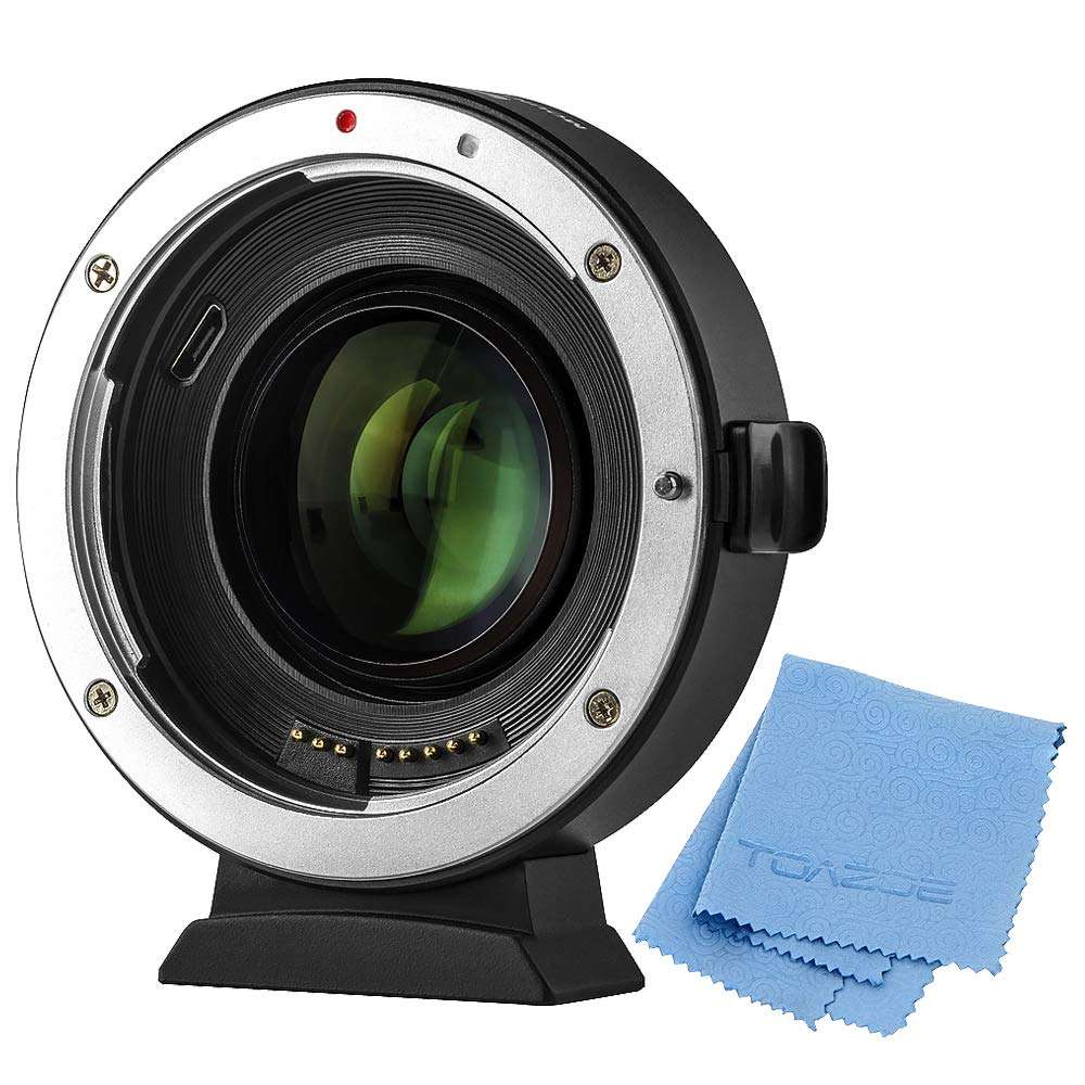 VILTROX EF-EOS M2 Lens Mount Adapter 0.71x Speed Booster Lenses Ring Adapter for Canon EF Lens to EOS EF-M Mirrorless Cameras AF Auto Focus Reducer Adapter 2