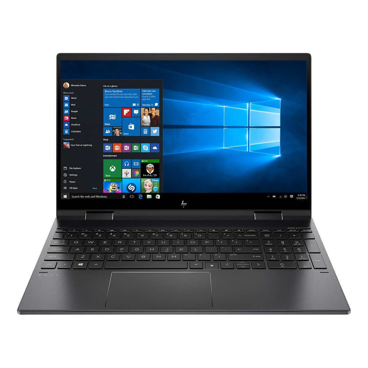 Newest HP Envy 2-in-1 Laptop 15.6 inch FHD Touchscreen 8-Core AMD Ryzen 7 5700U Radeon Graphics 32GB DDR4 2TB NVMe SSD WI-FI 6 Win 11 Pro Fingerprint Backlit Numpad Keyboard w/ 32GB USB Drive 5