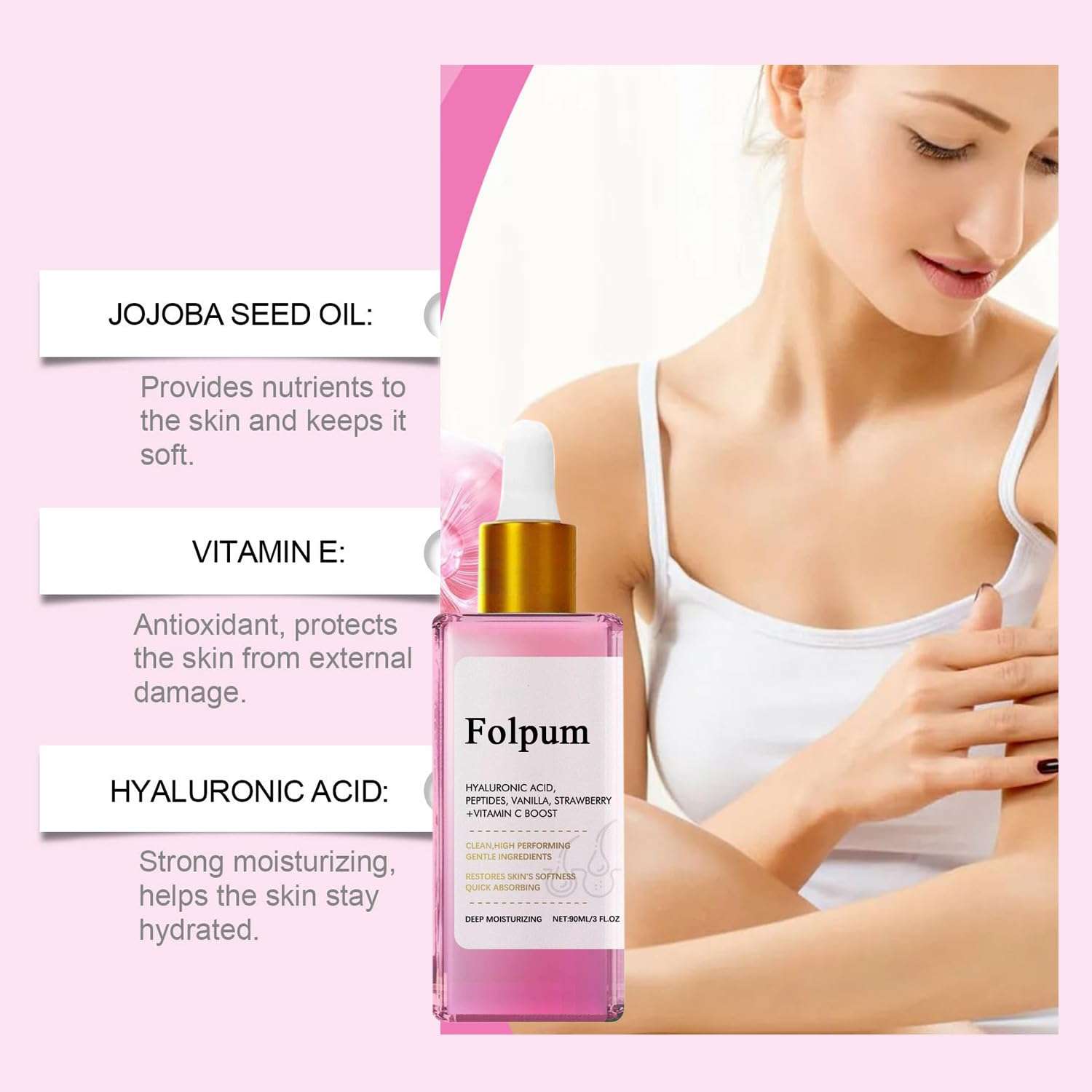 Strawberry After Shave Oil Women,Ingrown Hair Treatment,Smooths Skin,Natural Aftershave Oil, For All Skin Types（2PCS） 3