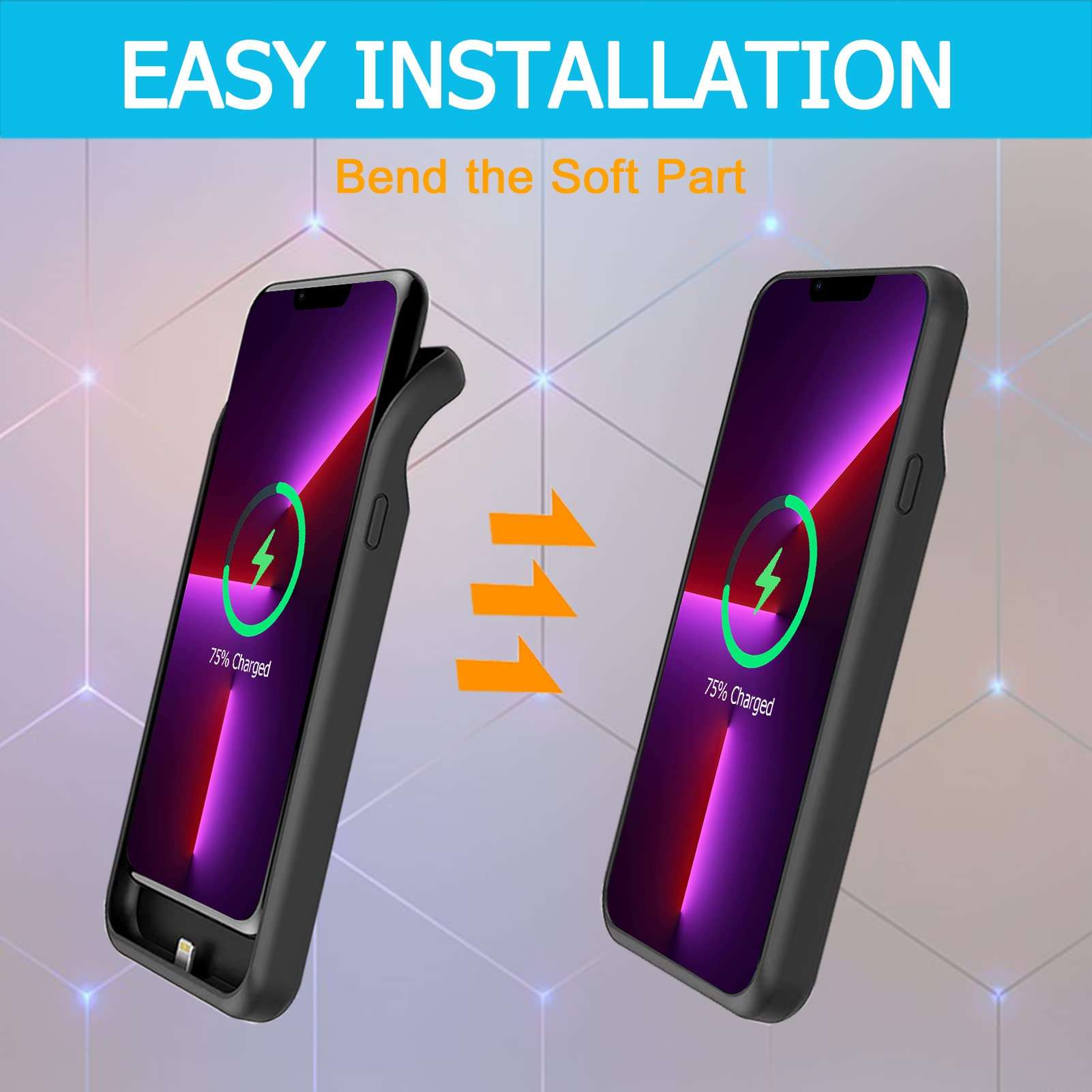 KCKEM Battery Case forS 13 Pro Max (6.7 inch) Charger Case (Black) 4