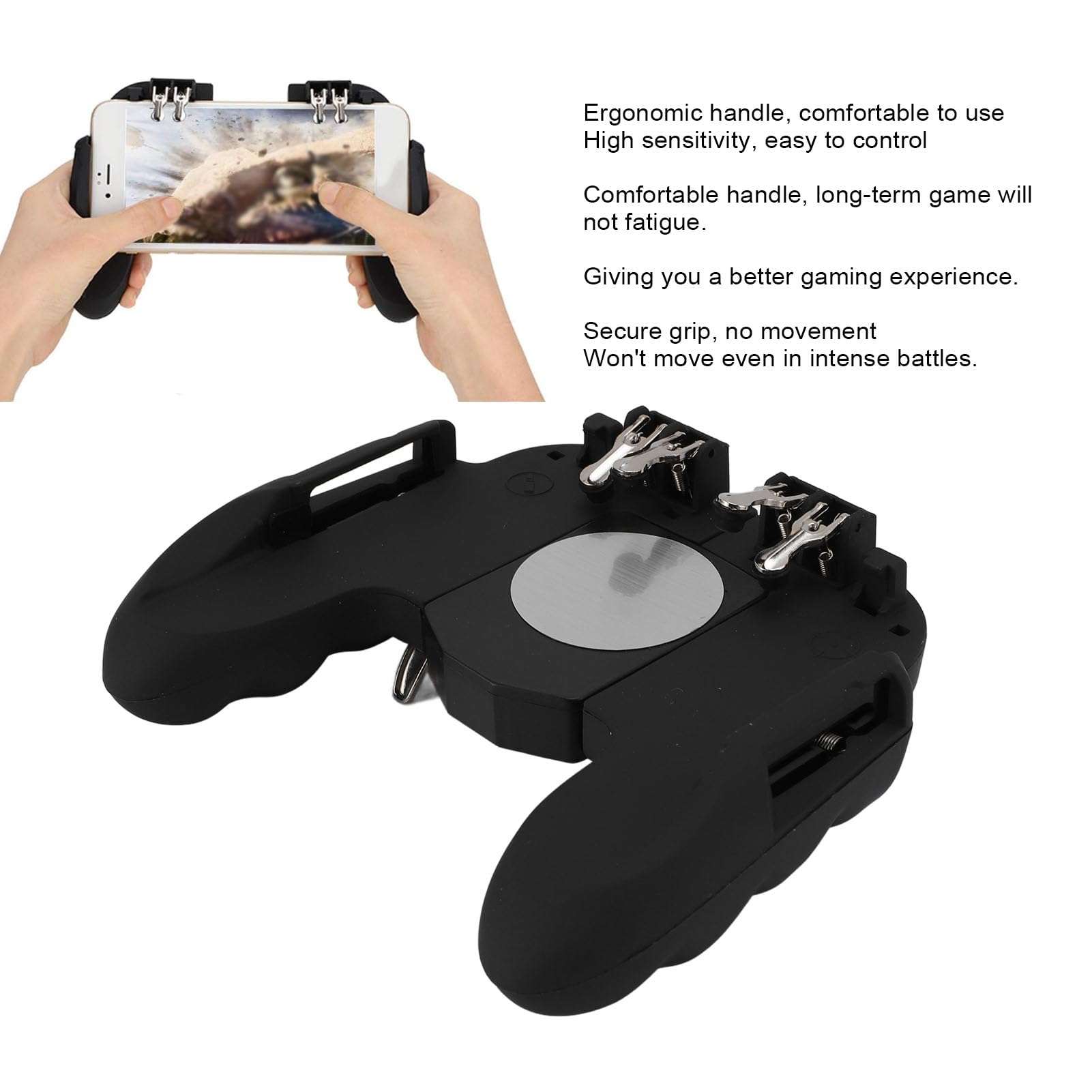 TOPINCN Mobile Game Controller, Phone Controller Gamepad with L1R1 6 Fingers Trigger Phone Controller Support Phone Case with L1R1 6 Fingers Trigger 3