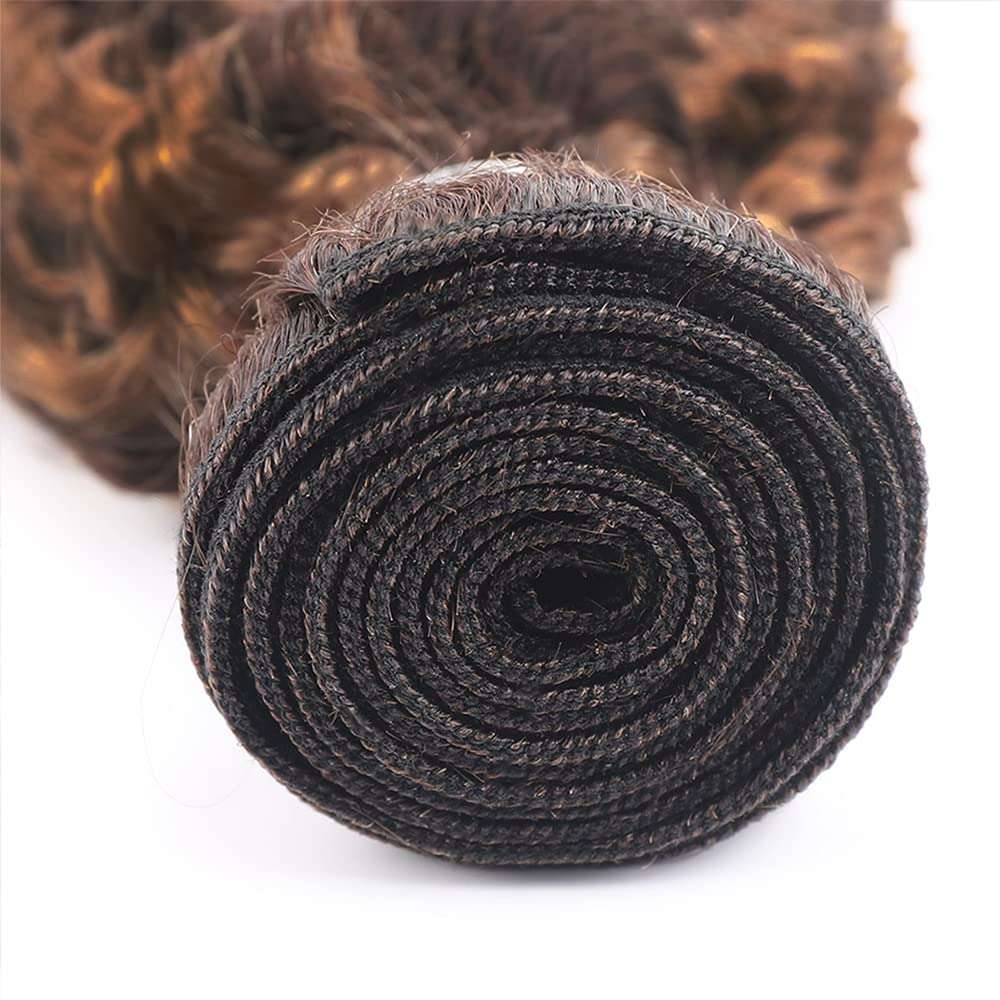 30 30 30 Inch Brown Highlight Bundles Ombre Deep Wave Human Hair Bundles Brazilian Unprocessed Virgin Hair 3 Bundles Two Tone Brown Mixed With Auburn Bundles P4/30 Bundles Hair Extensions 5