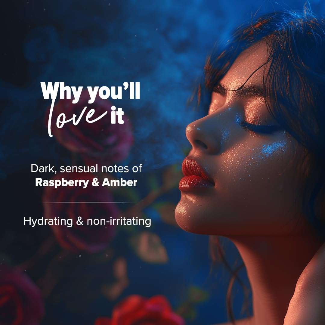 Aqualogica Refresh+ Mid Night Bloom Perfume Body Mist - 150 ml | Dark & Sensual Notes of Raspberry & Amber | Long- Lasting Fragrance | Non-Irritating & Hydrating | Skin Friendly | Infused with Zemea & Hyaluronic Acid 5