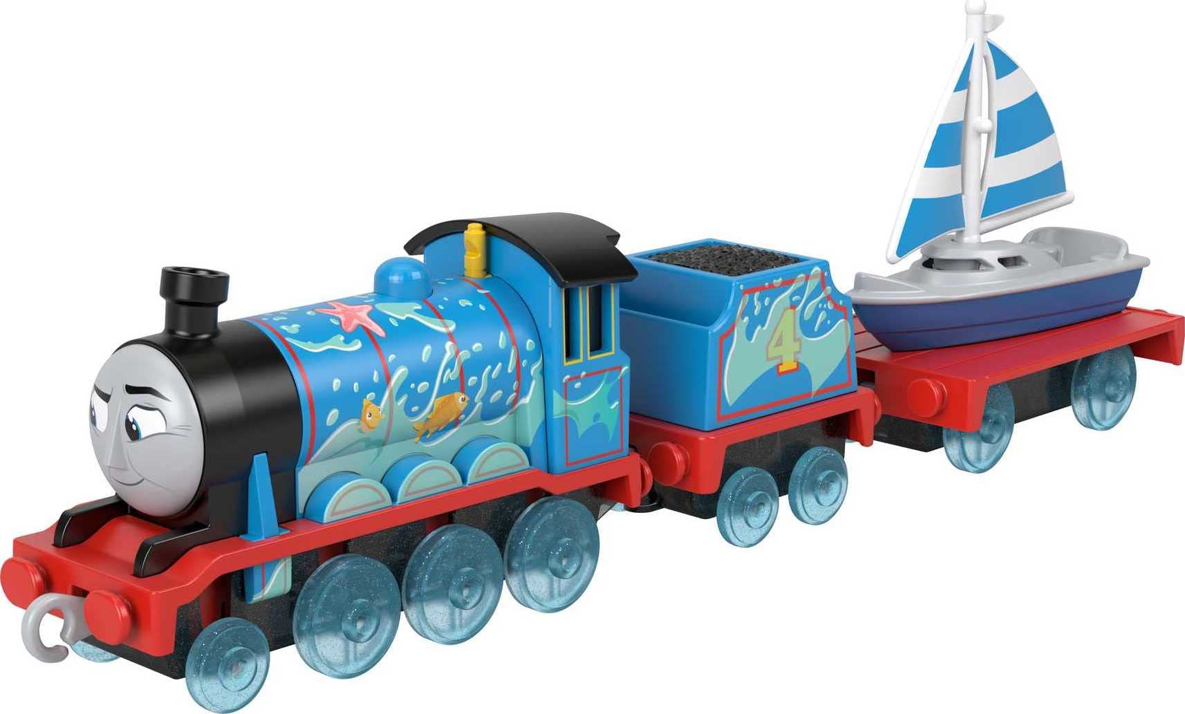 Thomas & Friends Diecast Toy Train Gordon Sets Sail Push-Along Engine with Boat Cargo for Preschool Kids Ages 3+ Years 1