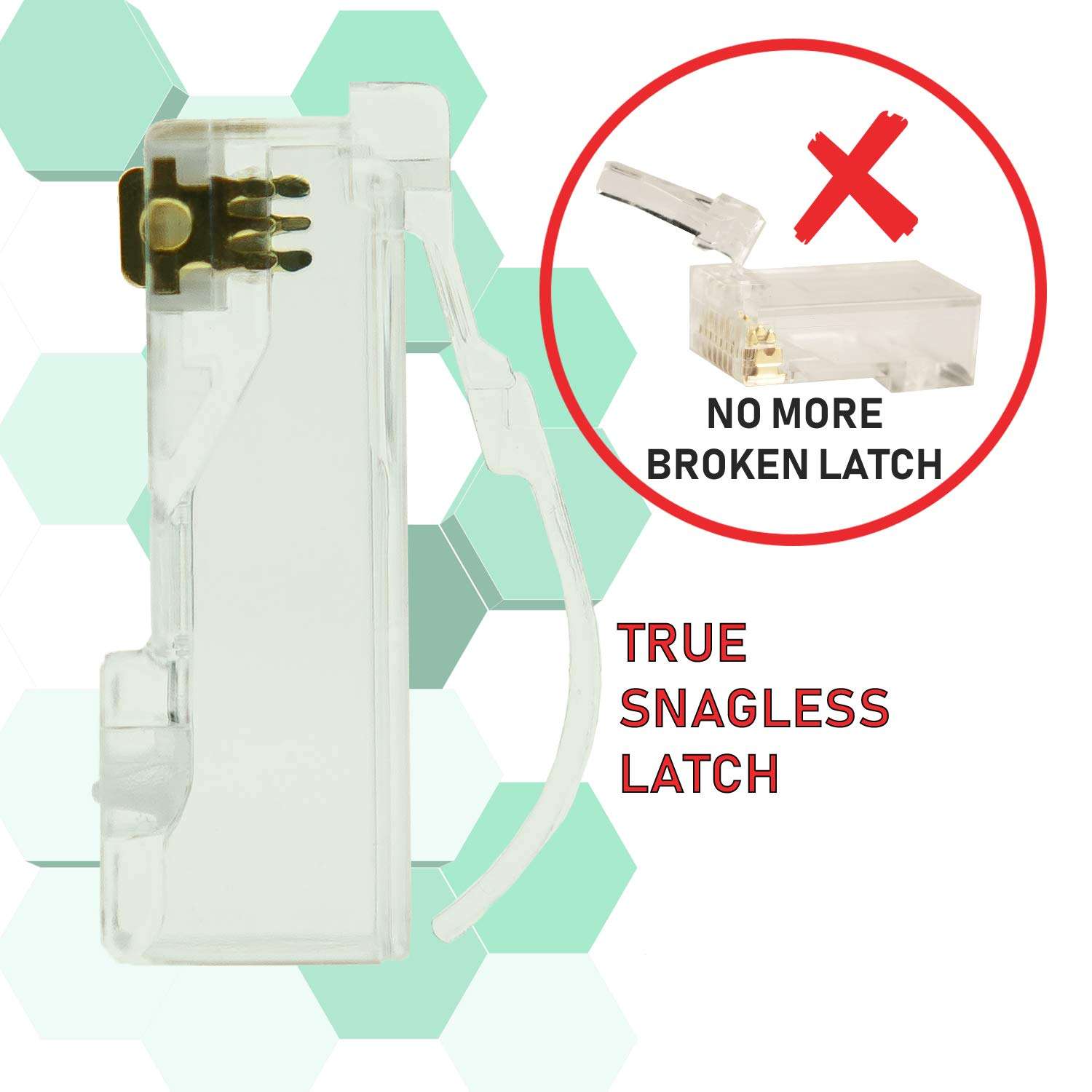 LINKUP - Snagless RJ45 Cat6 UTP Connectors | Ethernet Cat 6 8P8C Plugs | UTP Gigabit Round Cable Connector | Platinum 50 Mi Gold Plated High Performance | 50 Pack 4