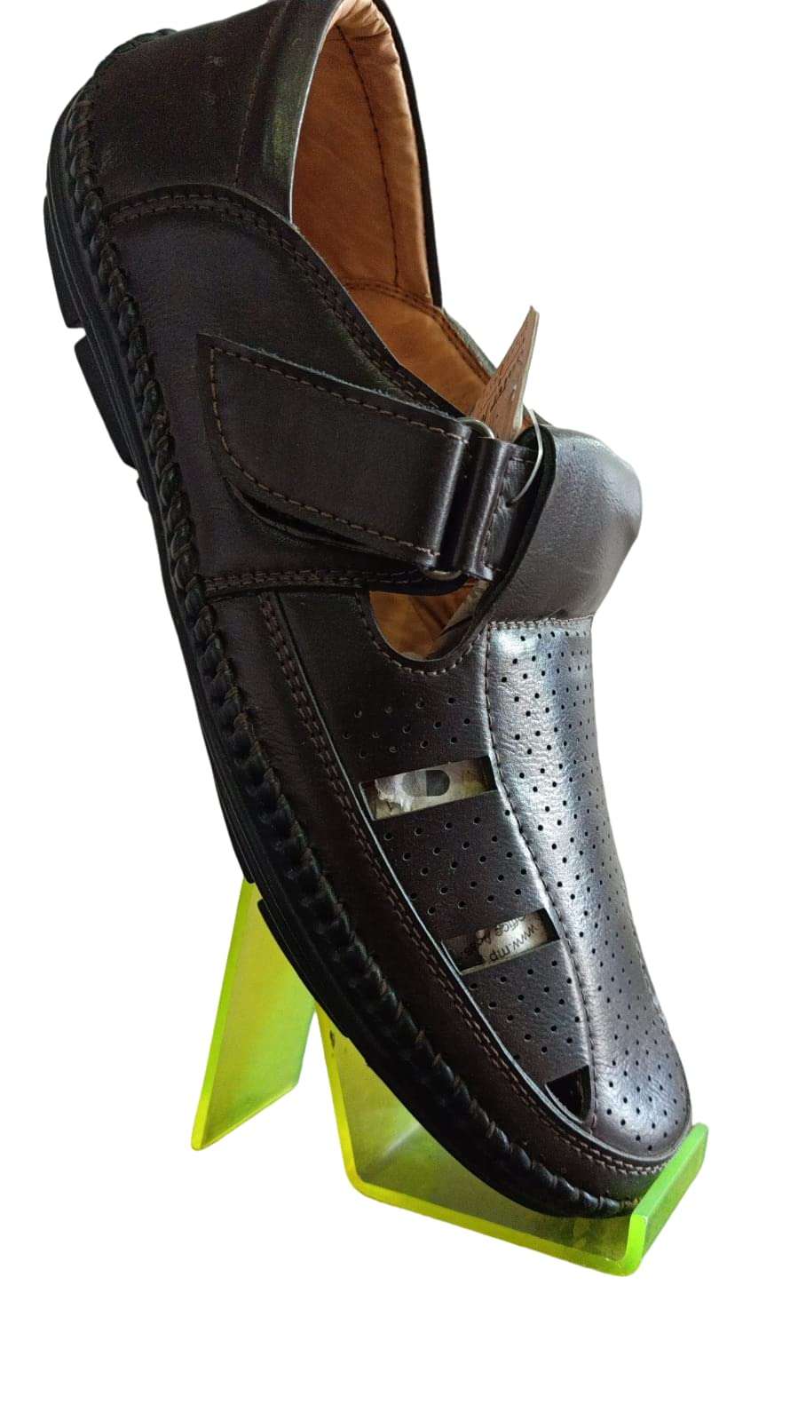 Men's Ethnic Hand Stitched Laser Cut Design Jutis and Mojaris for Wedding|Party|Occasions|Fashion|Stylish|Outdoor|Shoes with TPR Sole (Numeric_6) Black 1