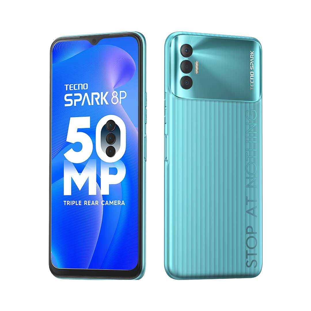 Tecno Spark 8P (Turquoise Cyan, 4GB RAM,64GB Storage)| 50MP SuperNight Camera | Upto 7GB RAM | 18W Flash Charger 5