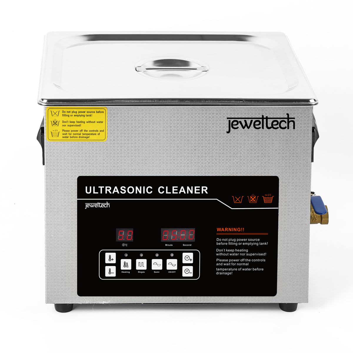 JEWELTECH Digital Pro+ Ultrasonic Cleaner Machine, 2L Capacity, Professional Grade, 42000kHz, Digital Timer and Heater, for Jewelry, Dental Tools, Optical Instruments, Lab Equipment (10L) 4