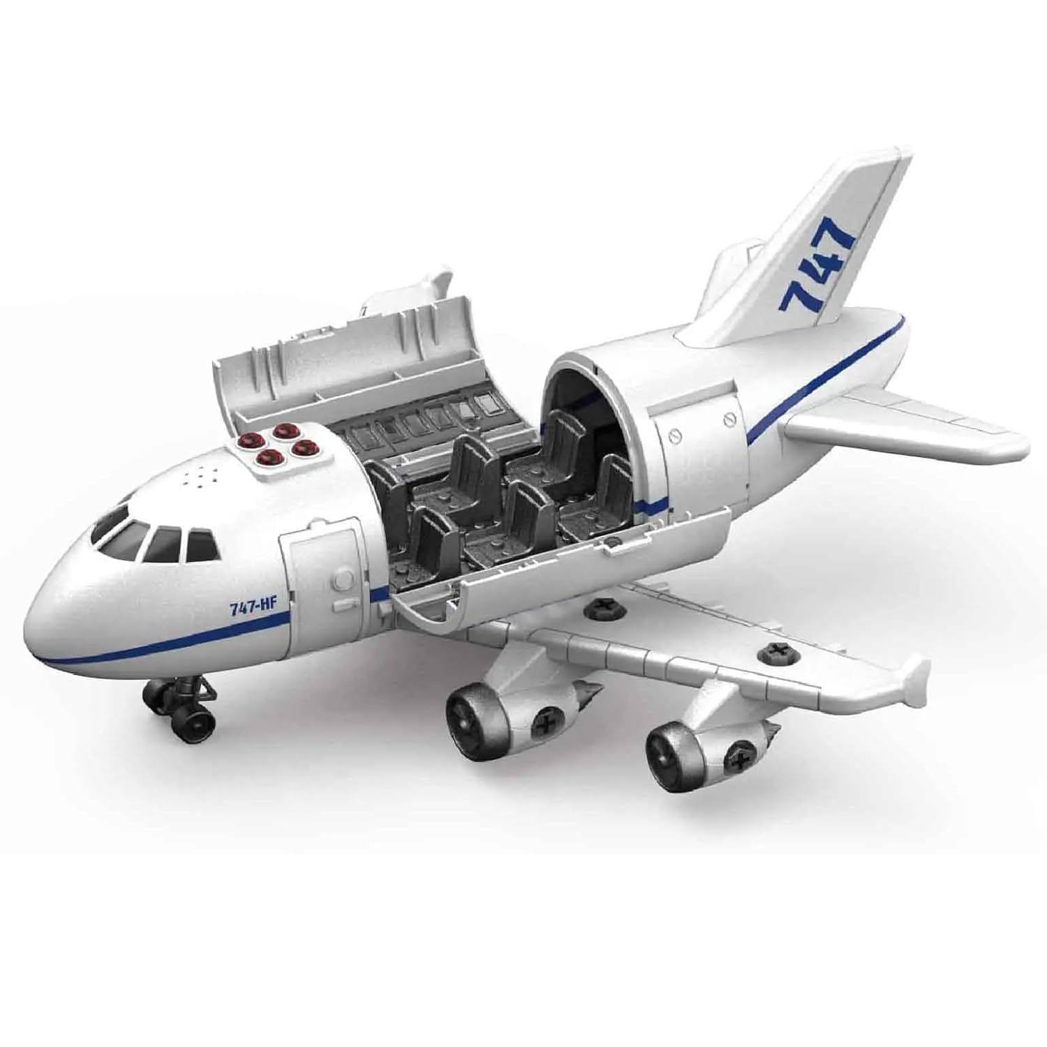 JETRA Building Blocks acousto Optic Friction Music Model DIY Toys Assembly Airplane & Block and Friction & Push Button Toy 1