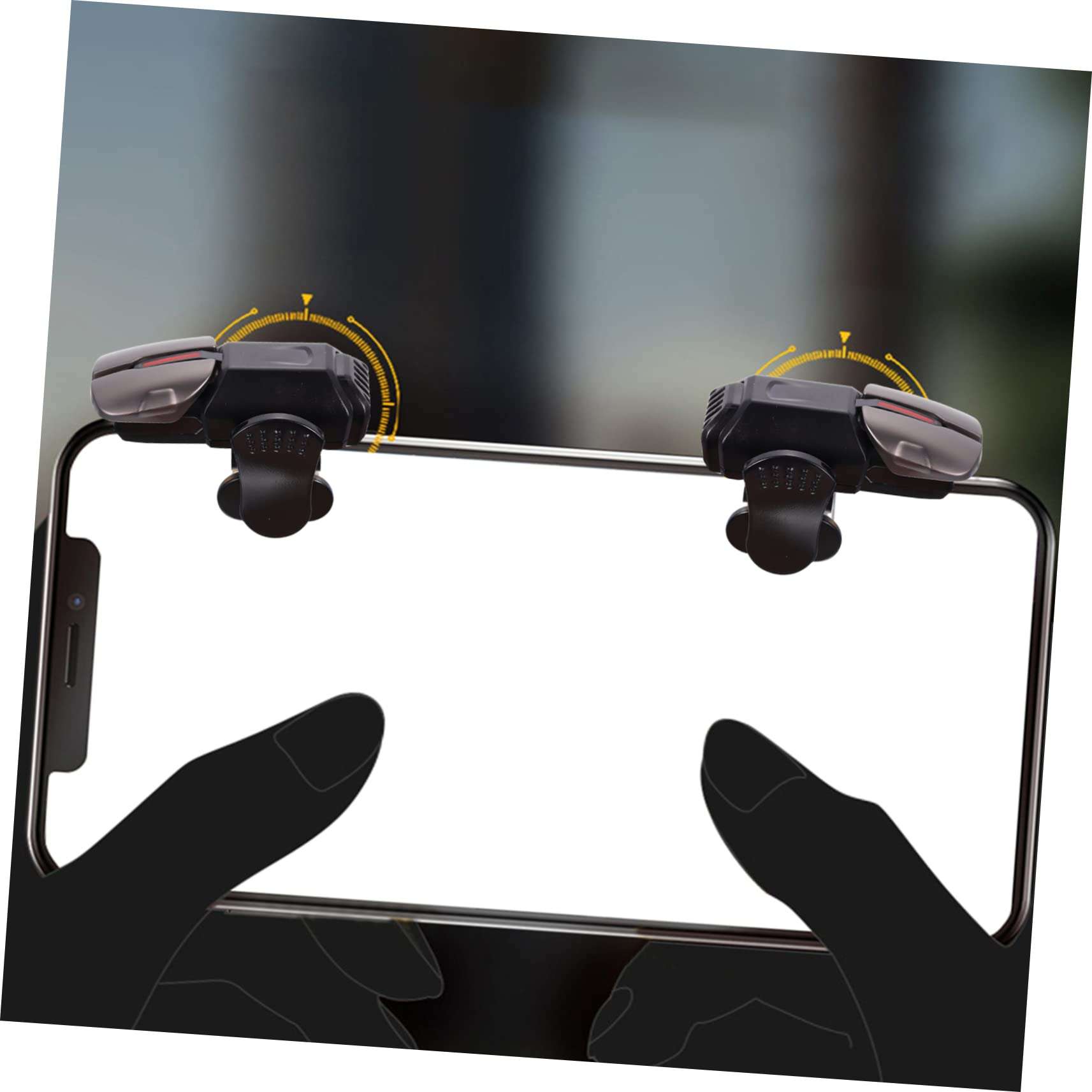 Generic 1 Pair Game Assist Button Games Gaming Handle Triggers Phone Grip Case Compact Game Trigger Practical Game Controller Switch Pro Controller Cod Mobile Controller Fan Can Black Abs 3