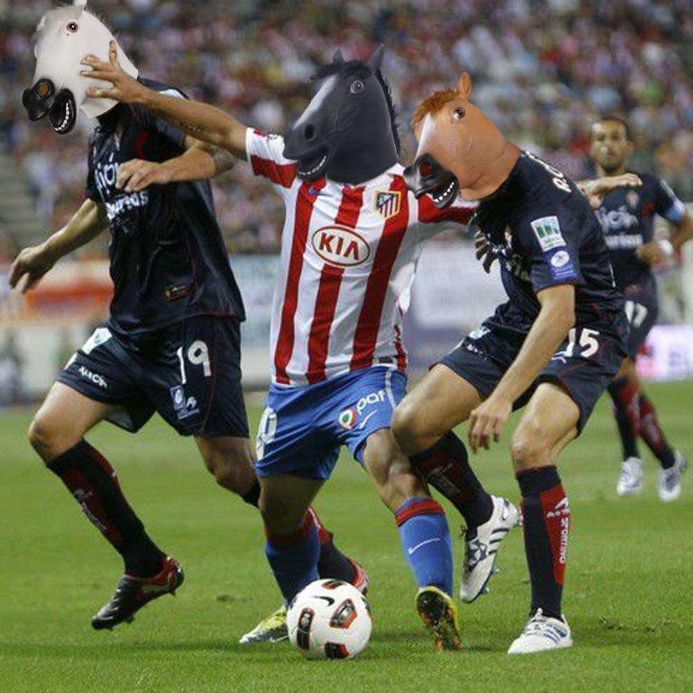 molezu Horse Mask, Creepy Horse Mask, Rubber Latex Animal Mask, Novelty Halloween Costumes, Brown Horse 3