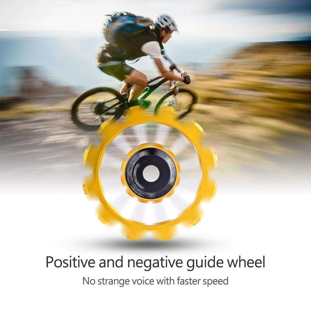 Derailleur Pulley Aluminum Sealed Bearing Wheel Wheel Rear Derailleur Pulleys 12T Ceramic Aluminum Wheel Rear Fit 4/5/6mm Screws Support 7/8/9/10 Speed 4