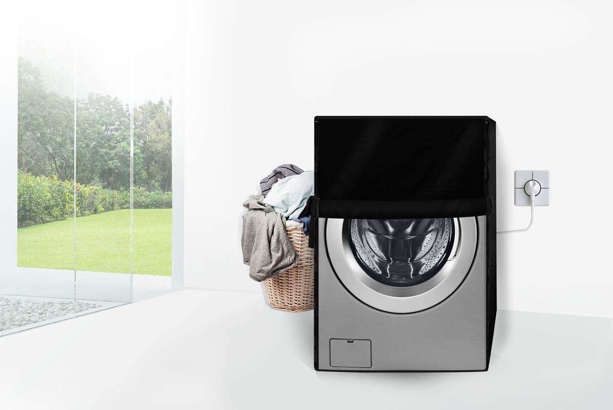 Stylista Washer Dryer Cover for Samsung WD80K5410OX 7 Kg Waterproof Black Color 3