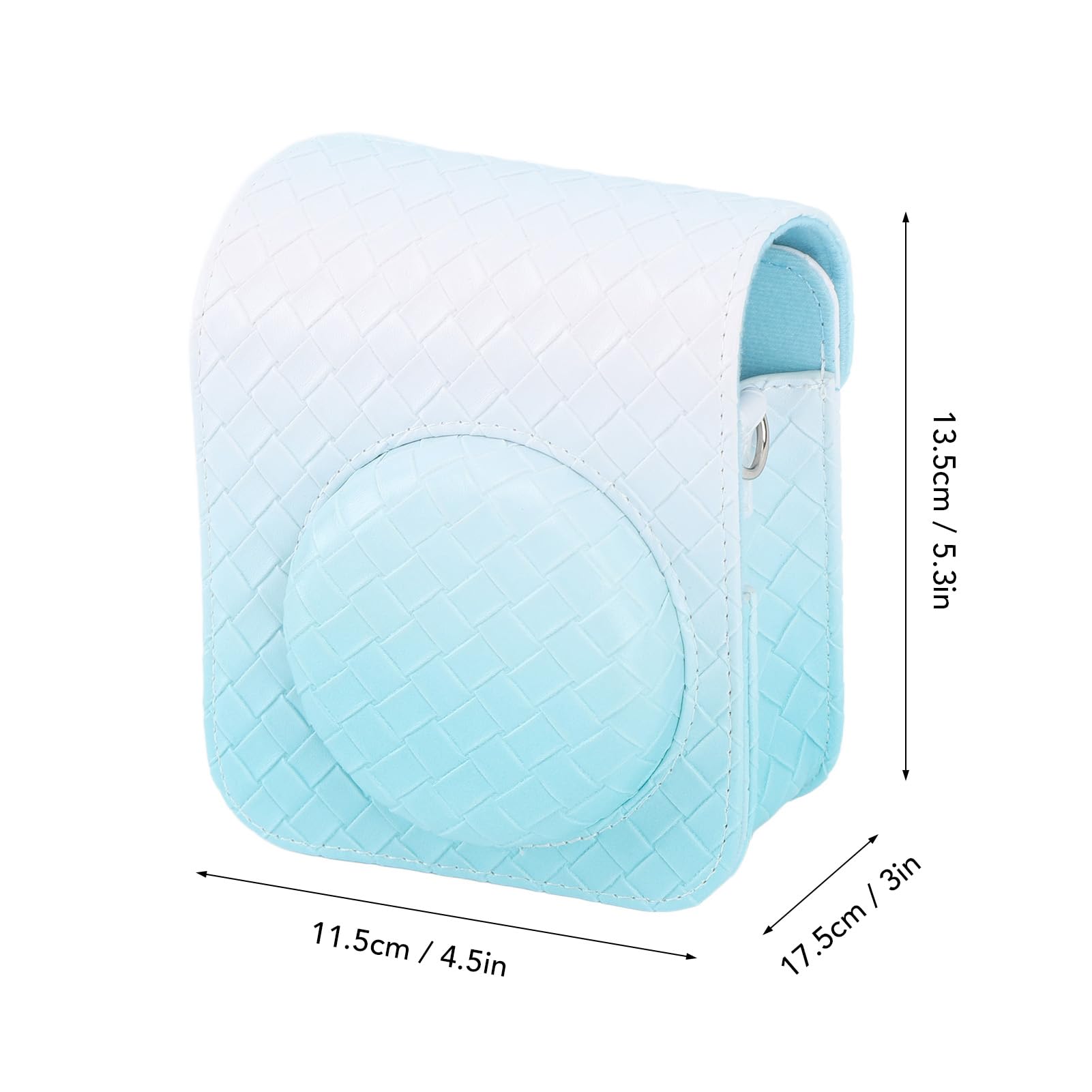 Yoidesu Protective Case for Fujifilm Instax Mini 12, Soft PU Leather Rain Proof Portable Camera Cover Bag with Detachable Adjustable Shoulder Strap, Great Birthday Gift (Blue) 6