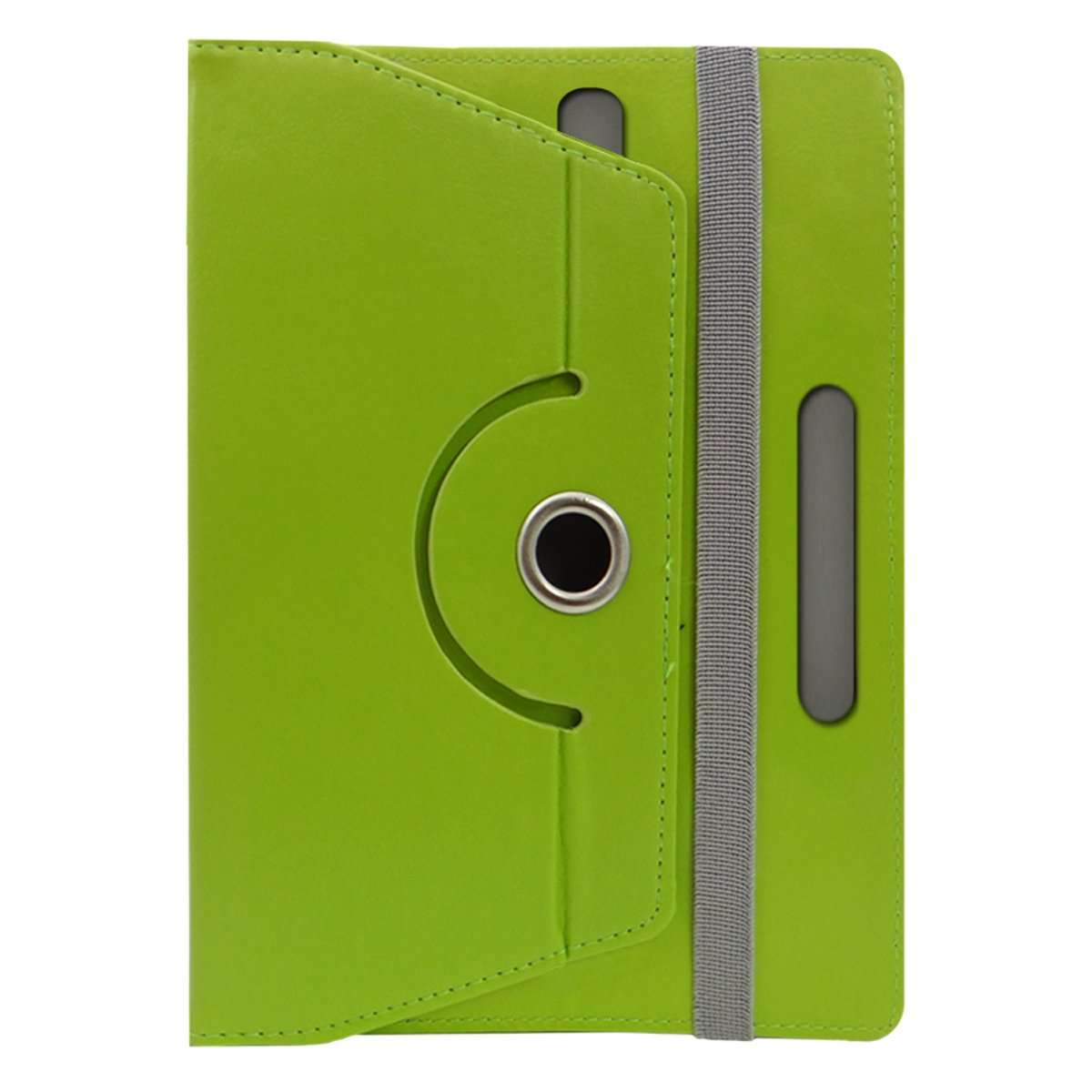 Acm Rotating 360 Leather Flip Case Compatible with Hp Voicetab 7 Cover Stand Green 3