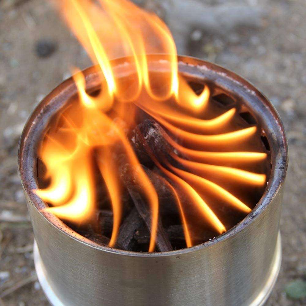 Lixada Ultralight Folding Stainless Steel Wood Alcohol Stove Outdoor Camping Fishing Hiking Backpacking 2