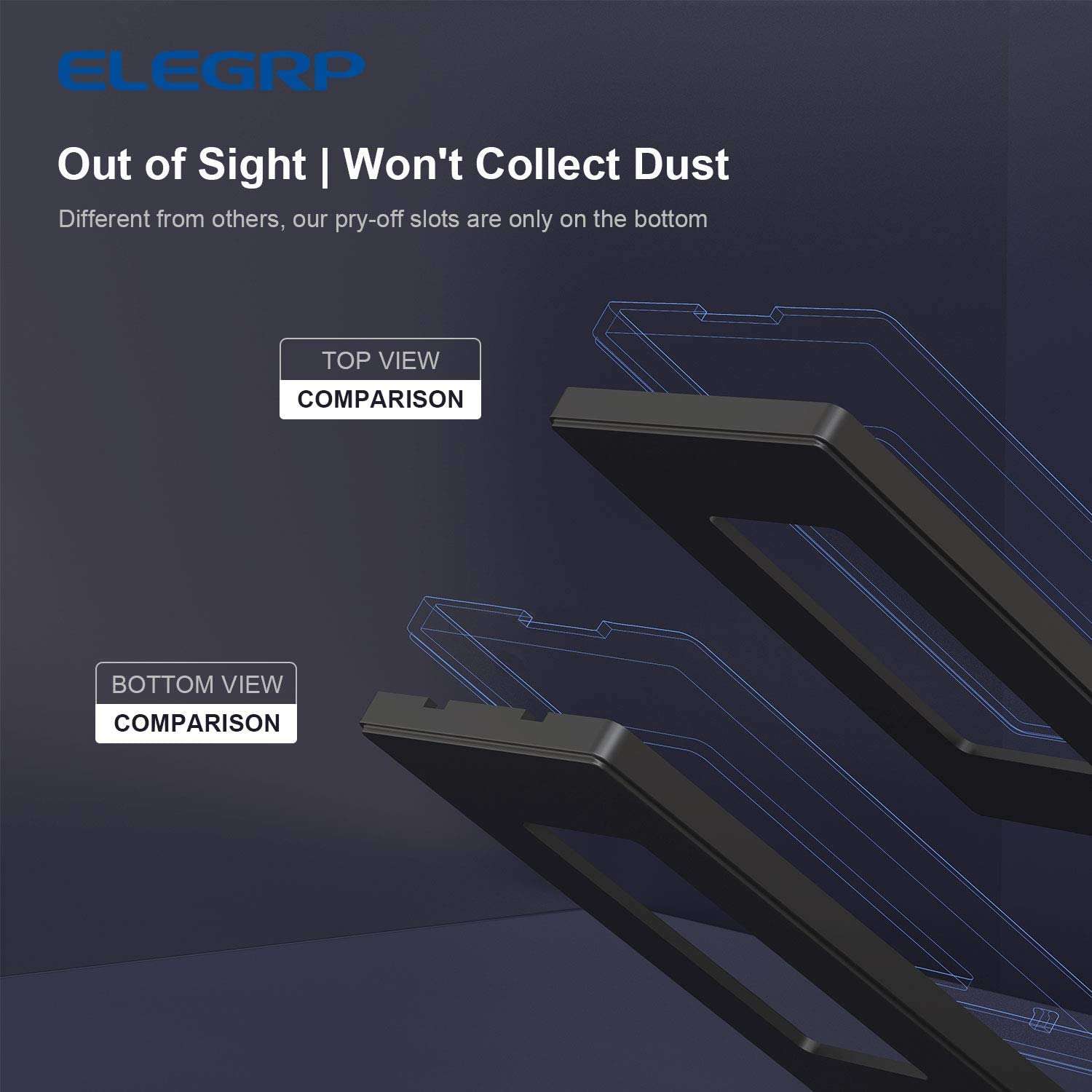 1-Gang Screwless Wall Plates and 15 Amp Outlet (10 Pack, Black) 5