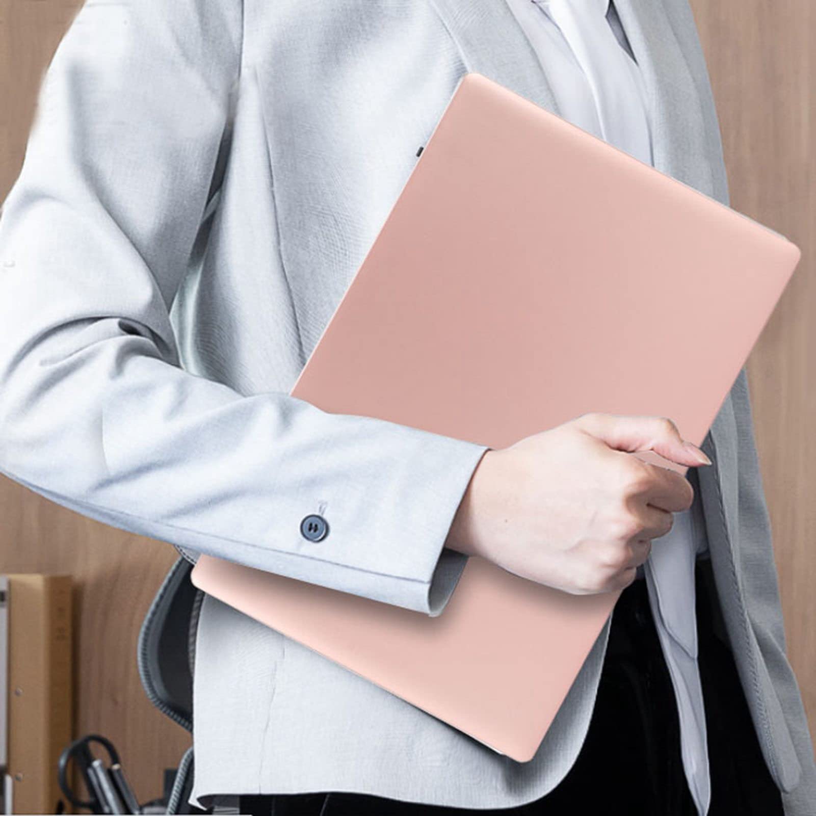 15.6in Pink Laptop Computer, 2K IPS HD Dispaly Thin and Light Laptop, for Intel N5095 CPU For Intel UHD Graphics for Windows 11, with WiFi Backlit Keyboard Fingerprint Numerical Keypad(16+256G) 4