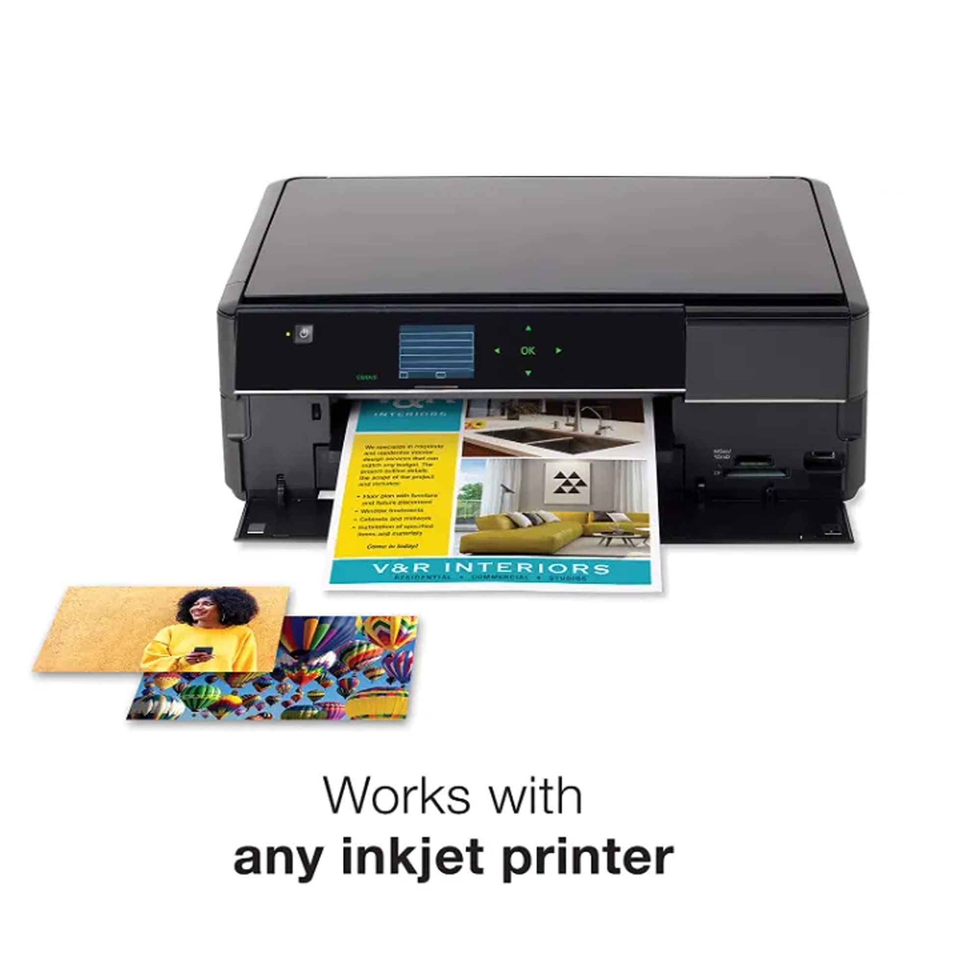 BIGFALCON Professional 130 GSM A4 Size (8.5x11 inch) Glossy Cast Coated Inkjet Photo Paper 250 Sheets for all Inkjet Printer (Pack Of 5) 5