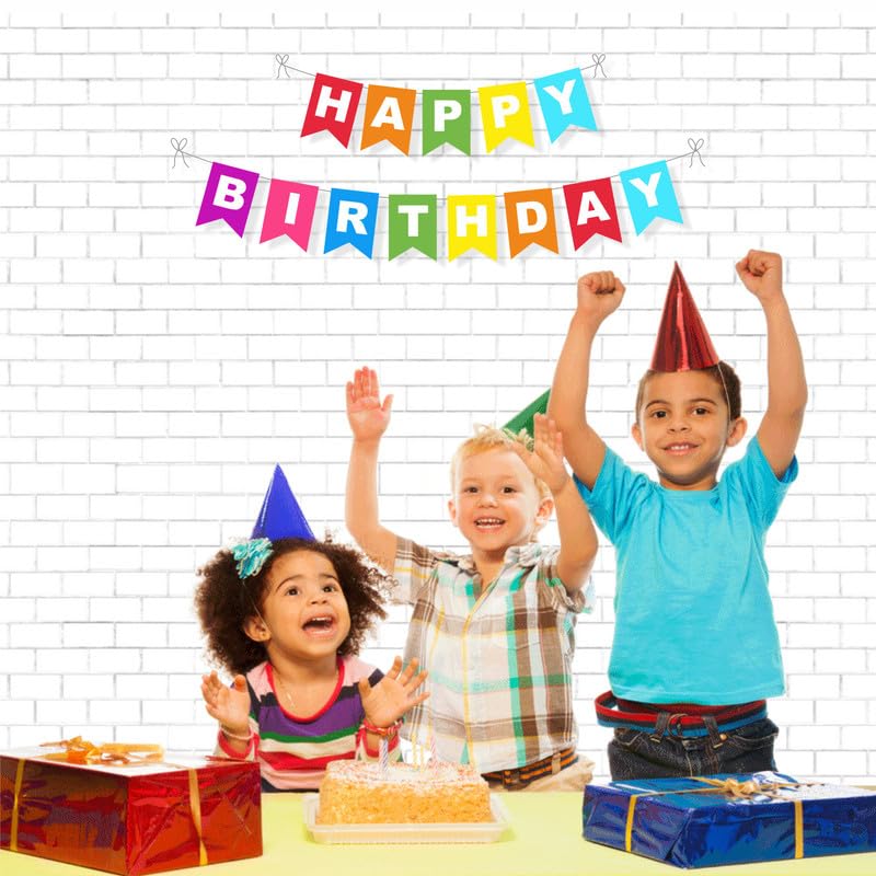 Untumble Multicolor Theme Birthday Banner | Happy Birthday Banner For Boys & Girls | Goes Well With Rainbow Theme Birthday Decorations | Happy Birthday Banner for Kids & Adults | Pack of 1 6