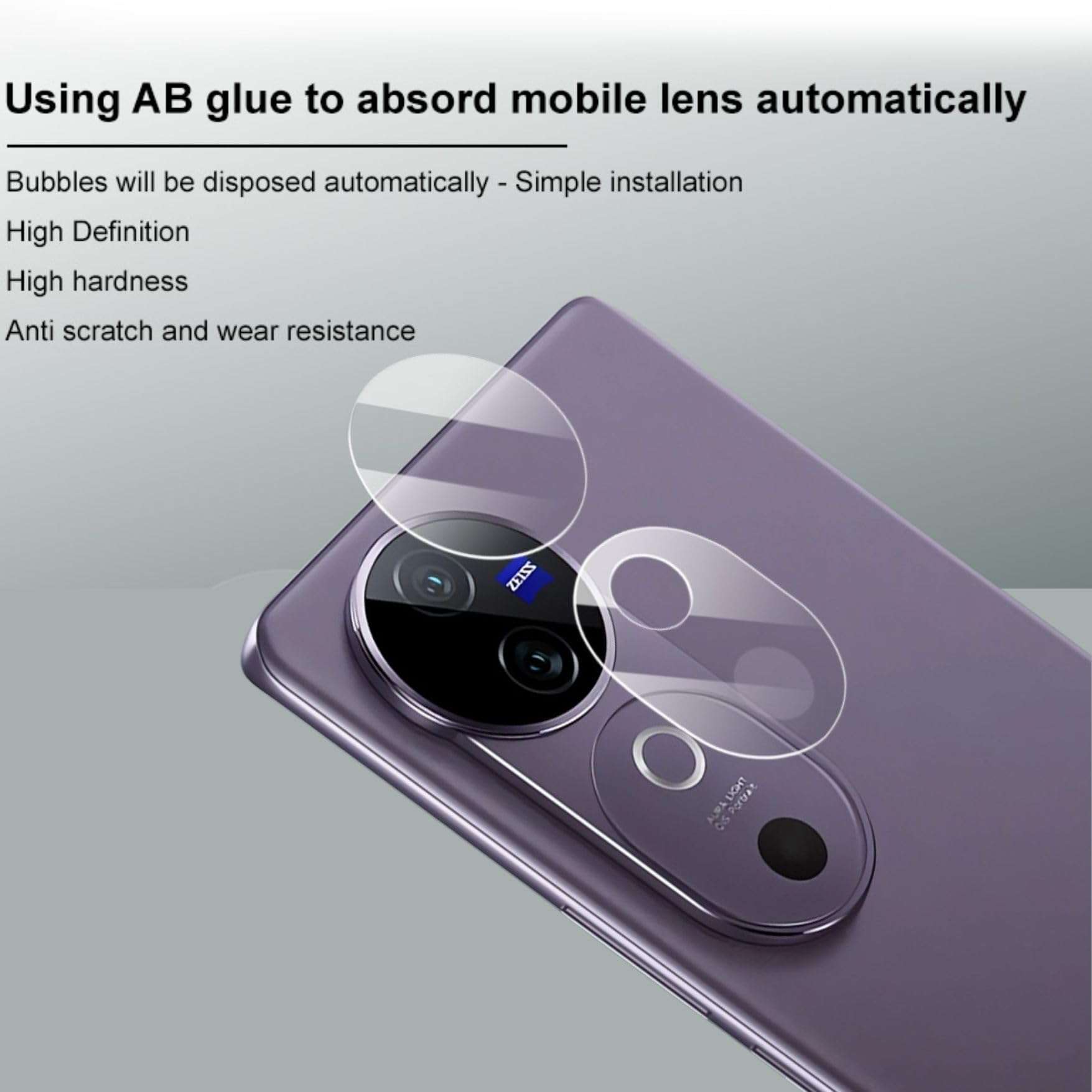 CASENED Camera Lens Protector Compatible with Vivo V40/40 Pro / T3 Ultra - 9H Tempered Glass, Scratch-Resistant Camera Glass Protector 5