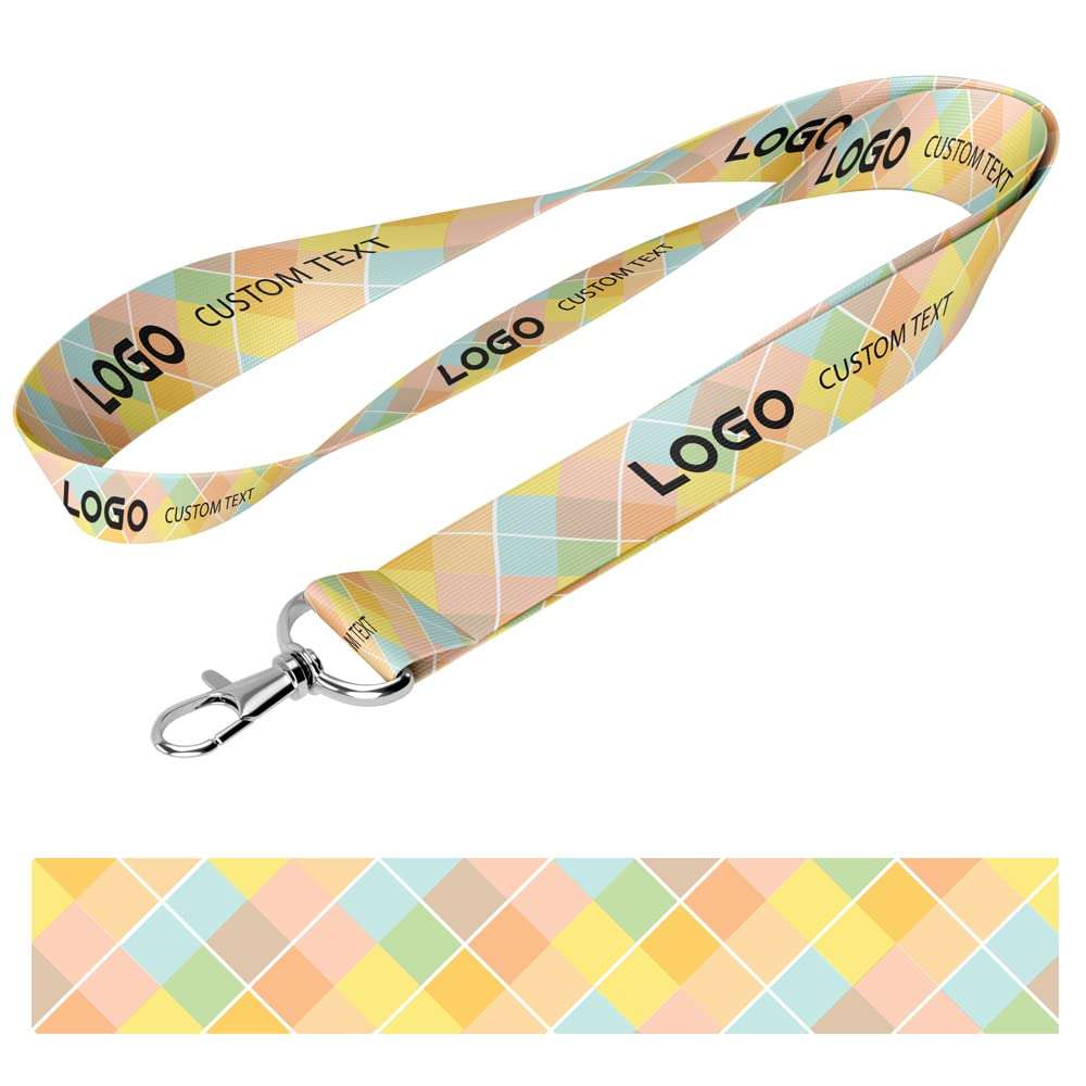 Magic Laughs Pastel Diamond Pattern ID Card Satin Tag (20MM) 4