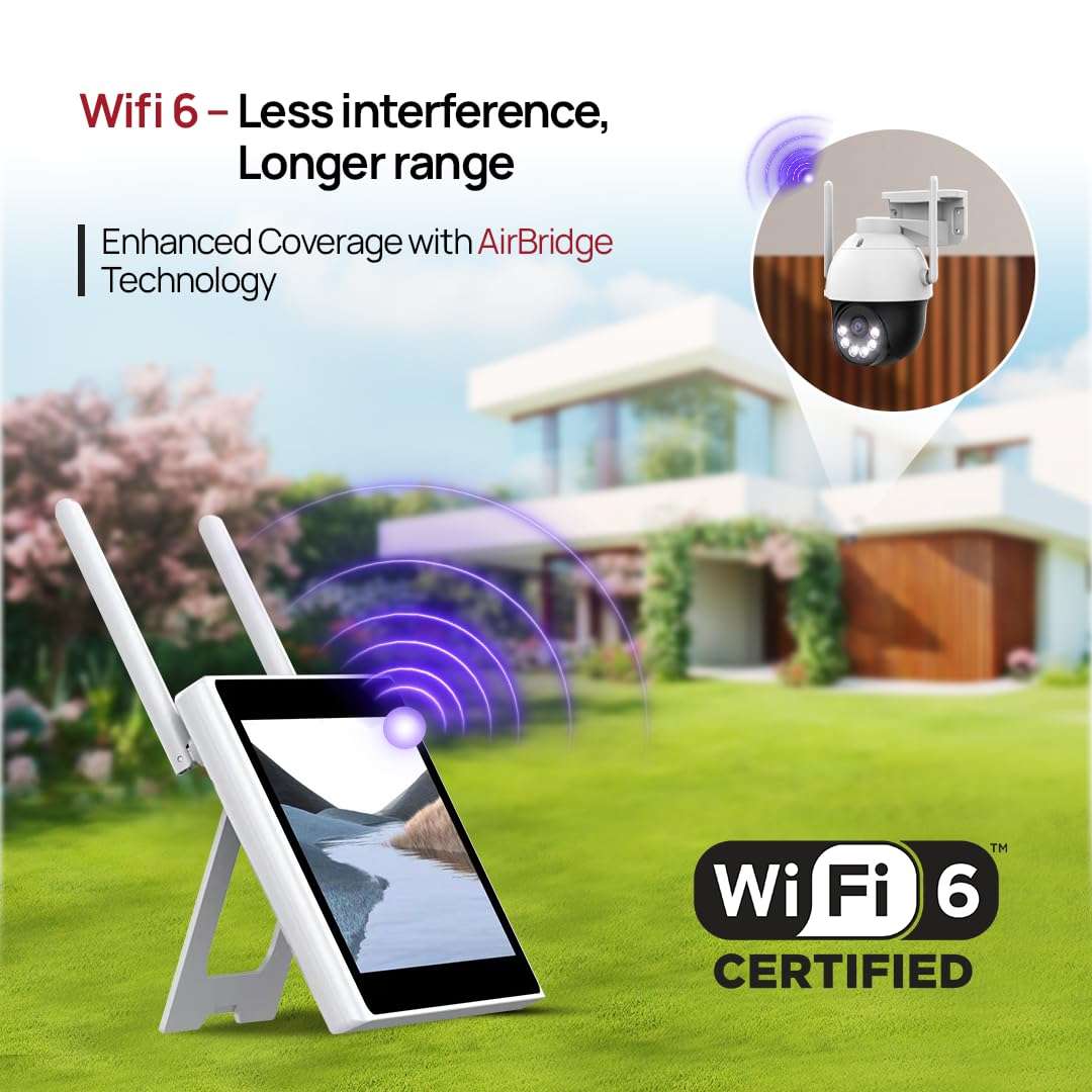 Crystal Vision Technology 3MP AI-Powered Pan-tilt Camera with Super Bright 6-LED Floodlight, Two-Way Audio, and Exclusive Panic Siren 4