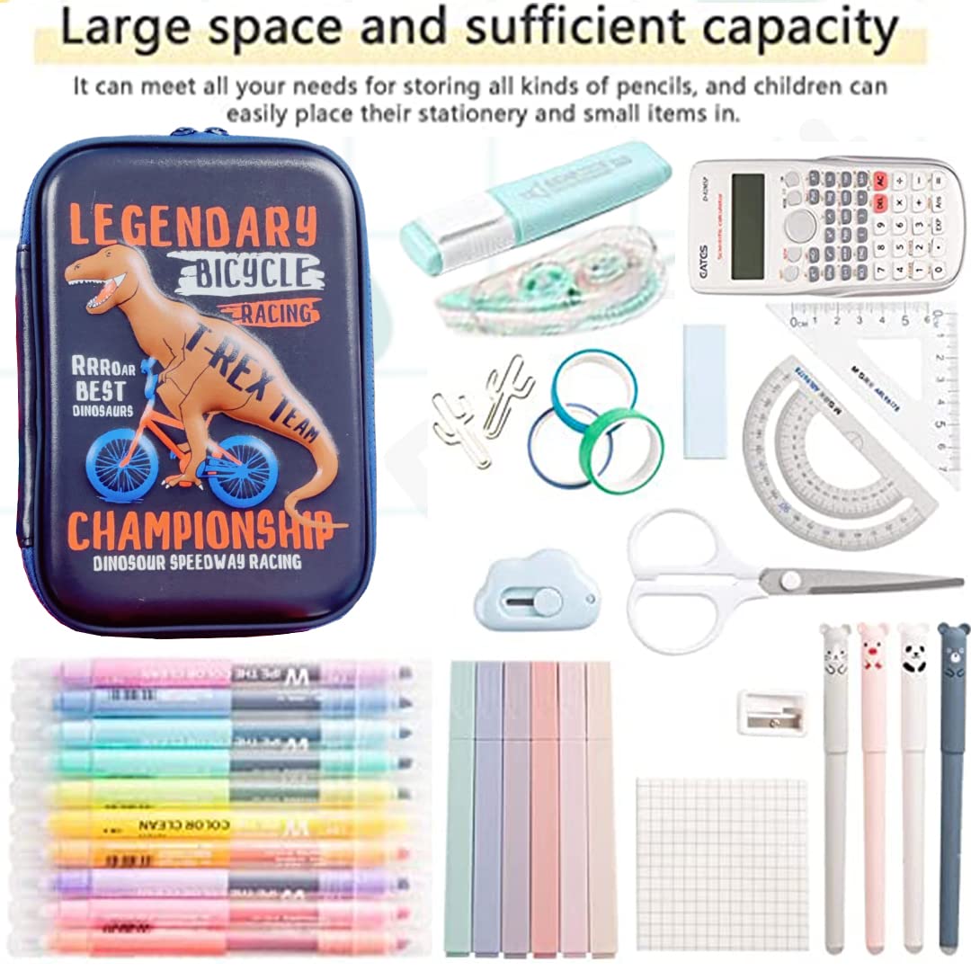 FunBlast Eva Pencil Pouch For Kids, Multi-Purpose Zipper Pencil Case, Big Pencil Pouches For Boys/Girls, 3D Hardtop Canvas Pencil Case, Return Gifts For Kids Legendary Bicycle (Multicolor) 3