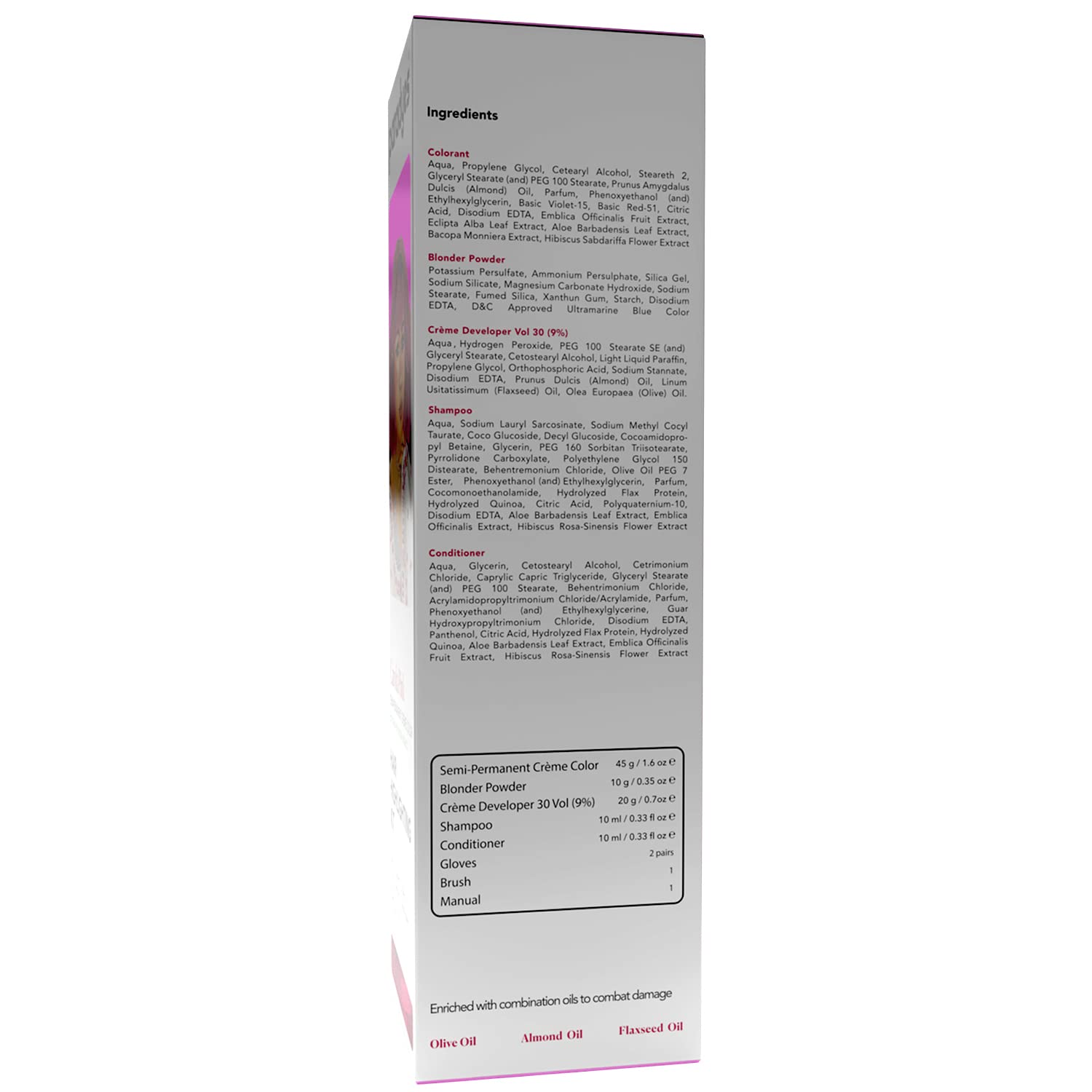 Paradyes Ammonia Free Carola Pink Semi-permanent Hair Color Highlighting Kit Enriched with Herbal Ingredients for All Hair Types, 75g 4