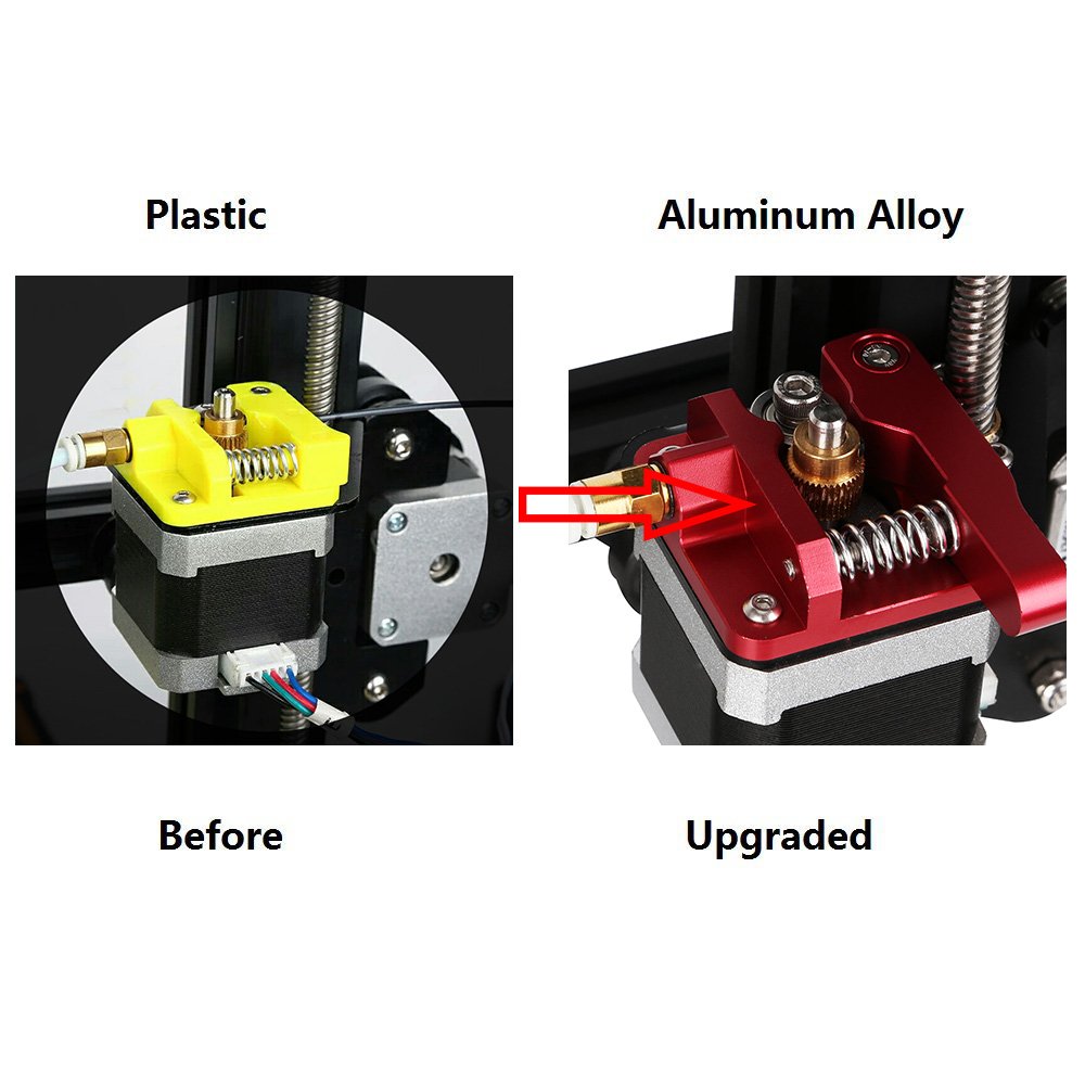 Creality Ender 3 Aluminum Extruder, Ender 3 Metal Extruder, Ender 3 Pro Extruder Upgrade MK8 Drive Feed Bowden Extruders for Ender-3 V2/ Ender-3 Pro/Ender-3 Max/CR-10/10S/ Ender 5/ ENDER5 Plus 3