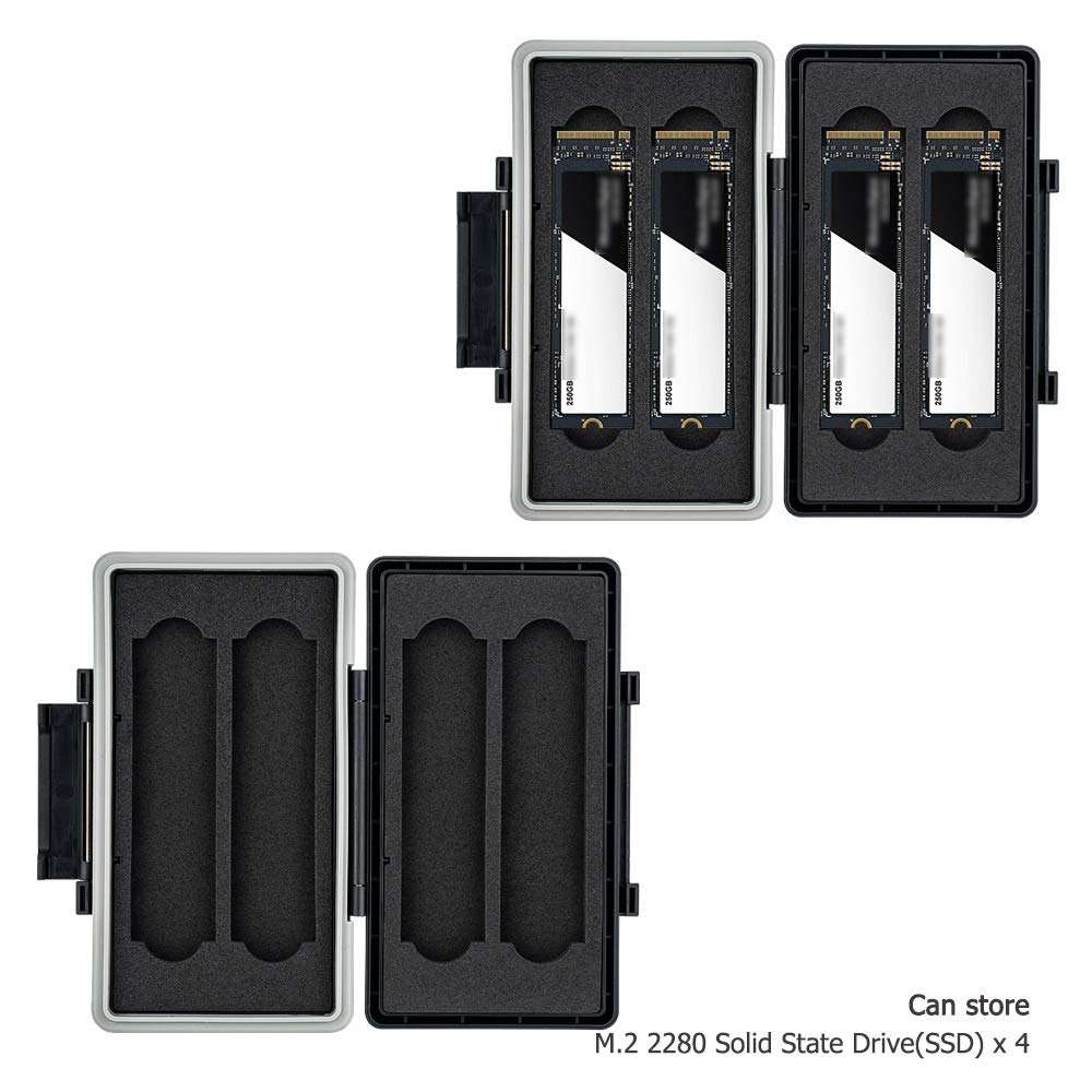 Hard ABS + EVA：Hard ABS M.2 SSD Card case with EVA PU M.2 SSD Card case 4