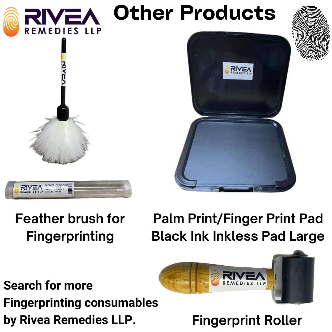 Rivea Remedies Finger Print Pad Black Ink Round Inkless Pad (Ceramic Plate Low Ink technology) 5