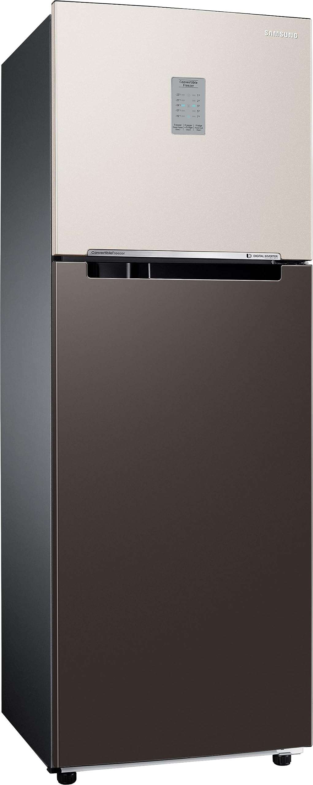 Samsung 256 L, 2 Star, Bespoke Convertible, Digital Inverter with Display, Frost Free Double Door Refrigerator (RT30CB732C7/HL, Beige & Charcoal, 2023 Model) 5
