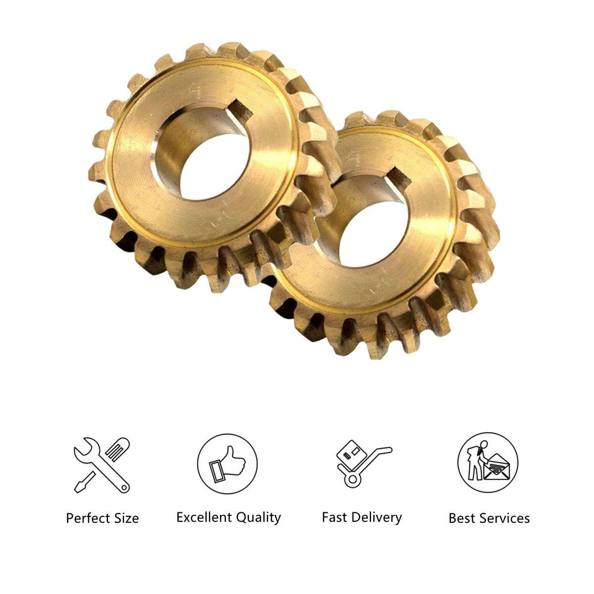 Arpisziv Worm Gear 917-04861 Fit Craftsman Yard Machines Roybi MTD Snowblower Bolens Yard Man Husky C-Cadet Replacement 717-04449(2 Pack) 3