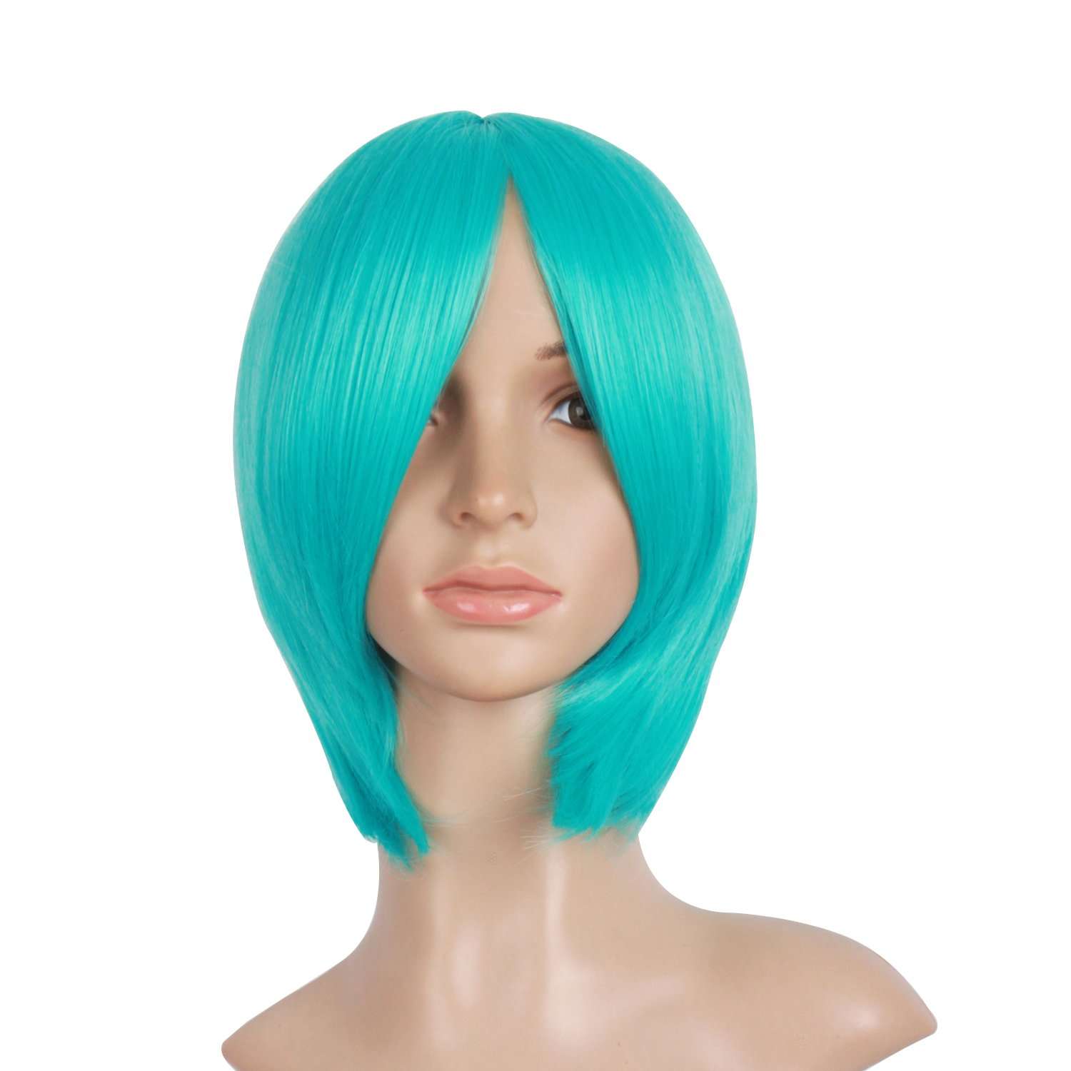 MapofBeauty 47Inch/120cm Fashion Long Straight Cosplay Wig (Mixed Cyan) 4