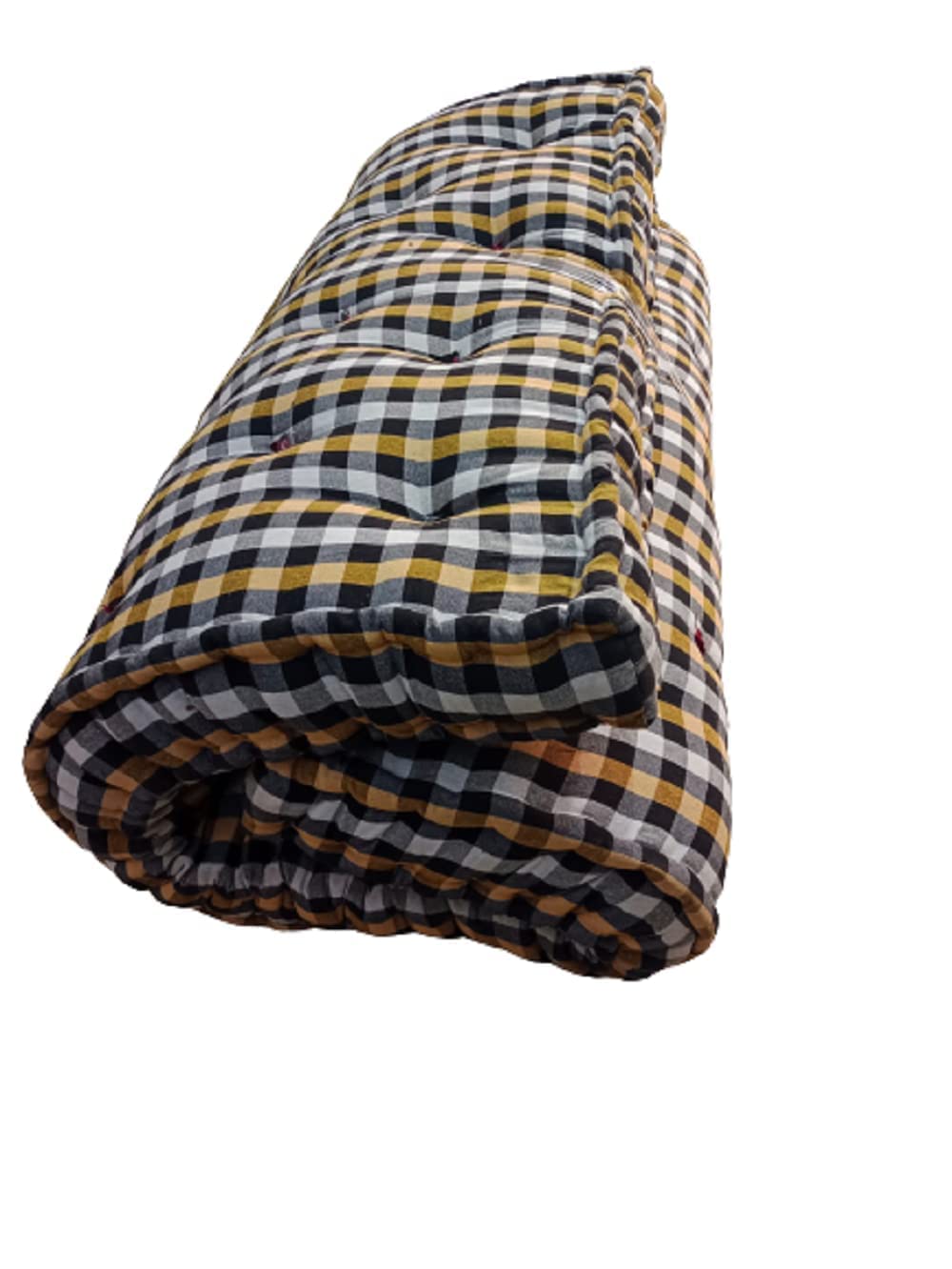 Rajasthan Handloom Soft Cotton Multicolor Mattress, Cotton Gadda (Box Rectangle Type 3 x 6 ft OR 72 x 36 inch)-6kg 5