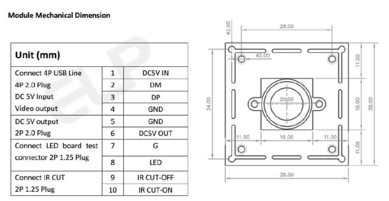 SmartCam ELP 170 Degree Wide Angle USB 5 Megapixel Webcam USB Camera Module for Portable Video System 4
