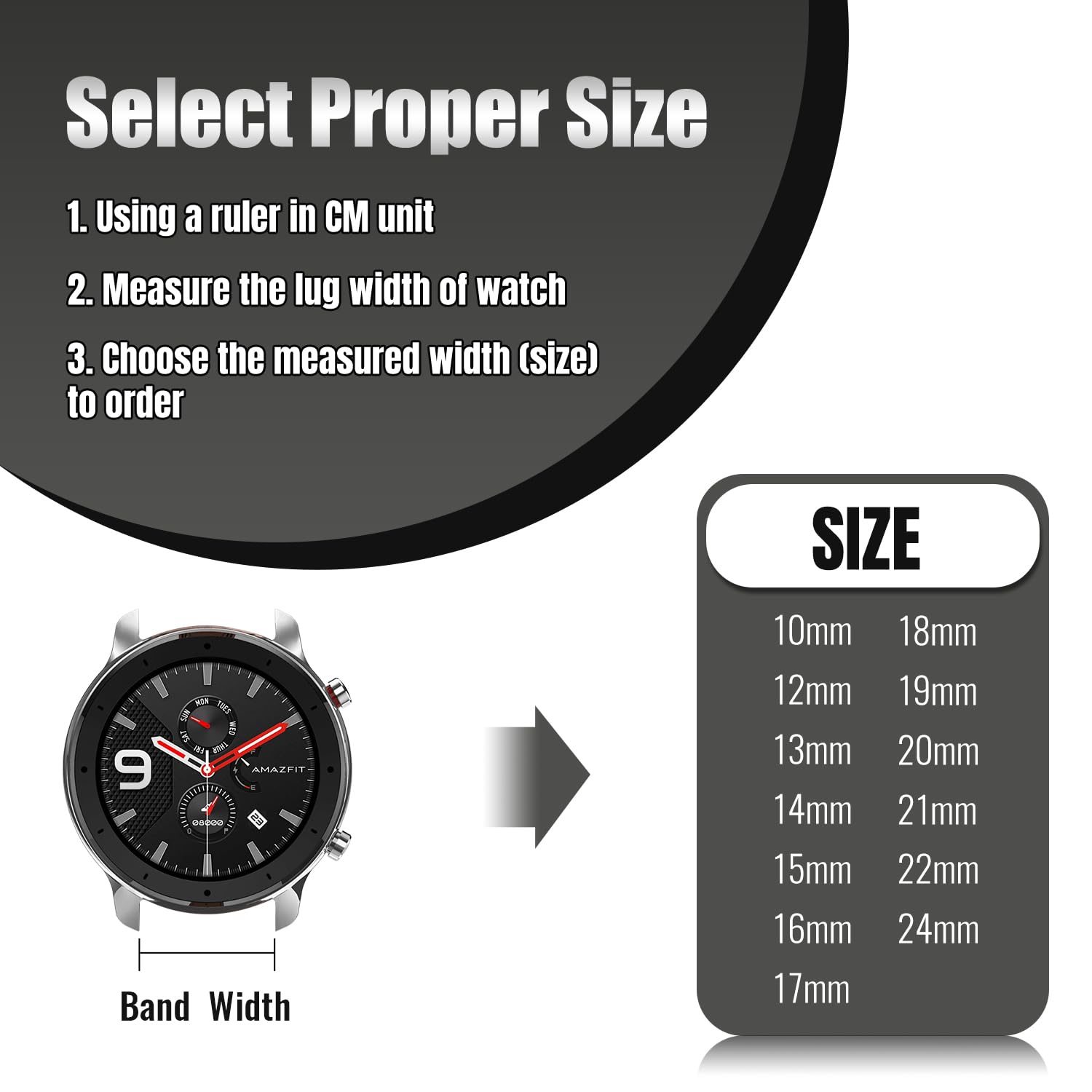 Winfox Stainless Steel Mesh Watch Band for Men Women,Quick Release Mesh Watch Straps 12mm(Black) 5