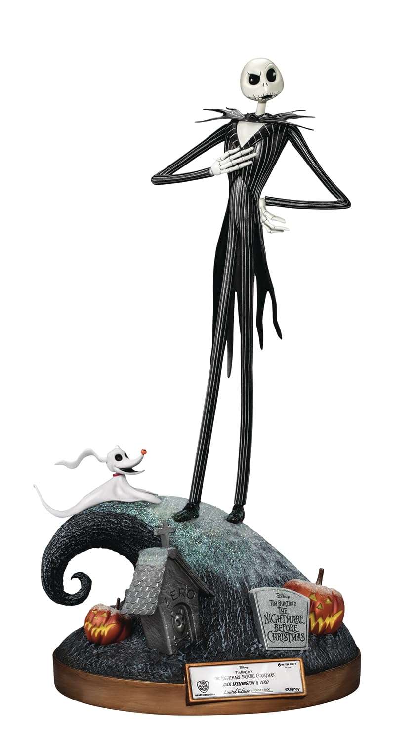 The Nightmare Before Christmas: Jack Skellington & Zero MC-076 Master Craft Statue 1