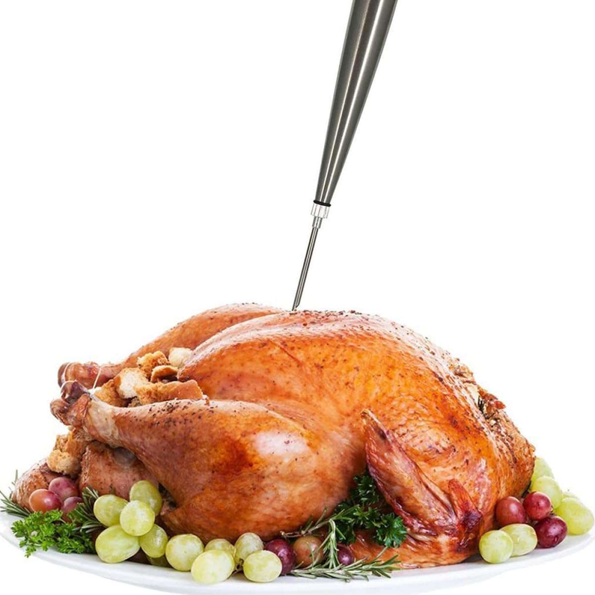 PRETYZOOM 2 Sets Turkey Needle Set Injector Injection Mallet Pounder Mixer Turkeys Chomps Turkey Kitchen Tool Marinade Injecting Tool Kitchen Gadget Oil Suction Pump 5