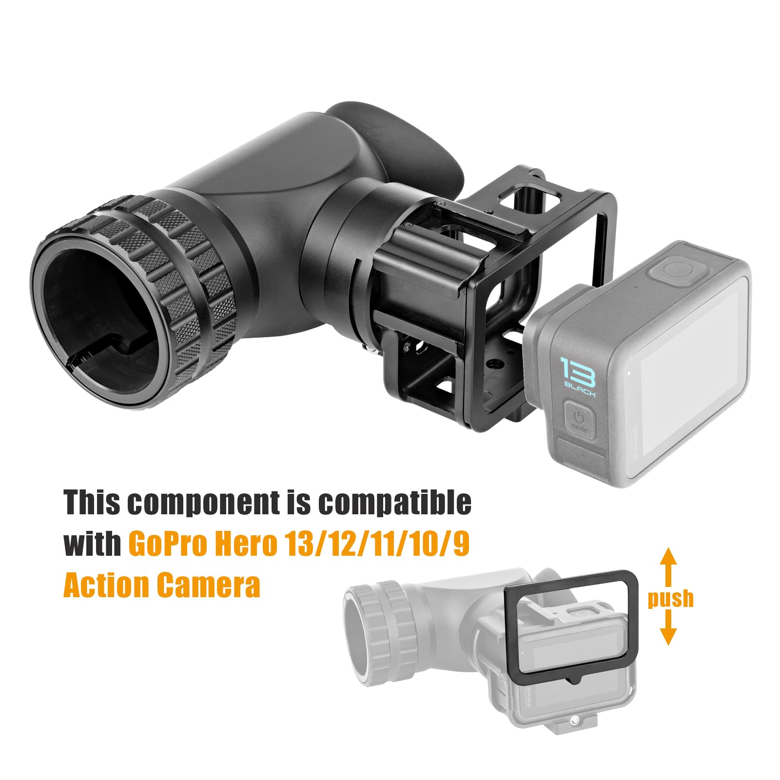 Forevercam Rifle Scope Side GoPro Camera Adapter Bracket with GoPro Hero 13/12/11/10/9 Action Camera Aluminum Spotting Scope Record Everything While Aiming 2