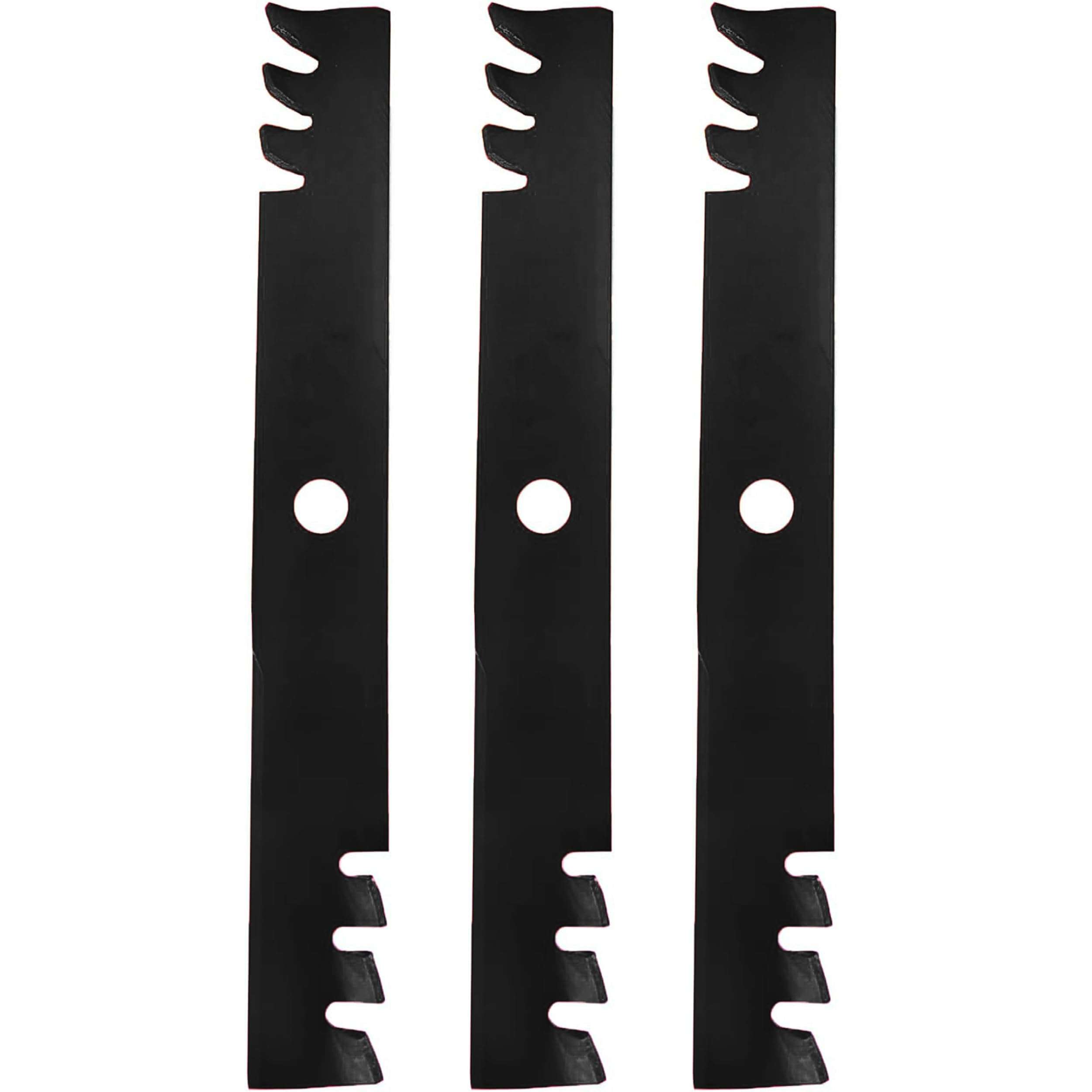 Mr Mower Parts 3-Pack Mulching Blade Set 60" Cut for Exmark 103-6393 103-6398 103-6398-S 116-5174 1165174S 116-5174 116-5174-S Windsor 51-2810 Tooth Mulcher Fits Lazer HP Z AS ASX and Many More 4
