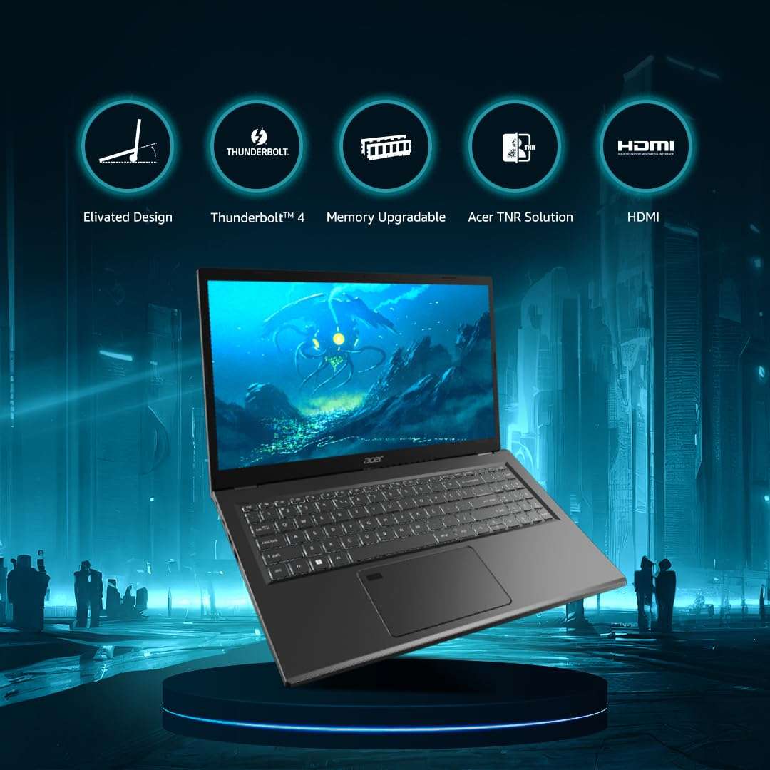 Acer Aspire 5 Gaming Laptop 13th Gen Intel Core i5 (8GB RAM/512GB SSD/NVIDIA RTX 2050 4GB Graphics/144Hz/Win11Home)A515-58GM 15.6" FHD Display, Steel Gray, Backlit Keyboard, Fingerprint Reader, 1.78KG 3