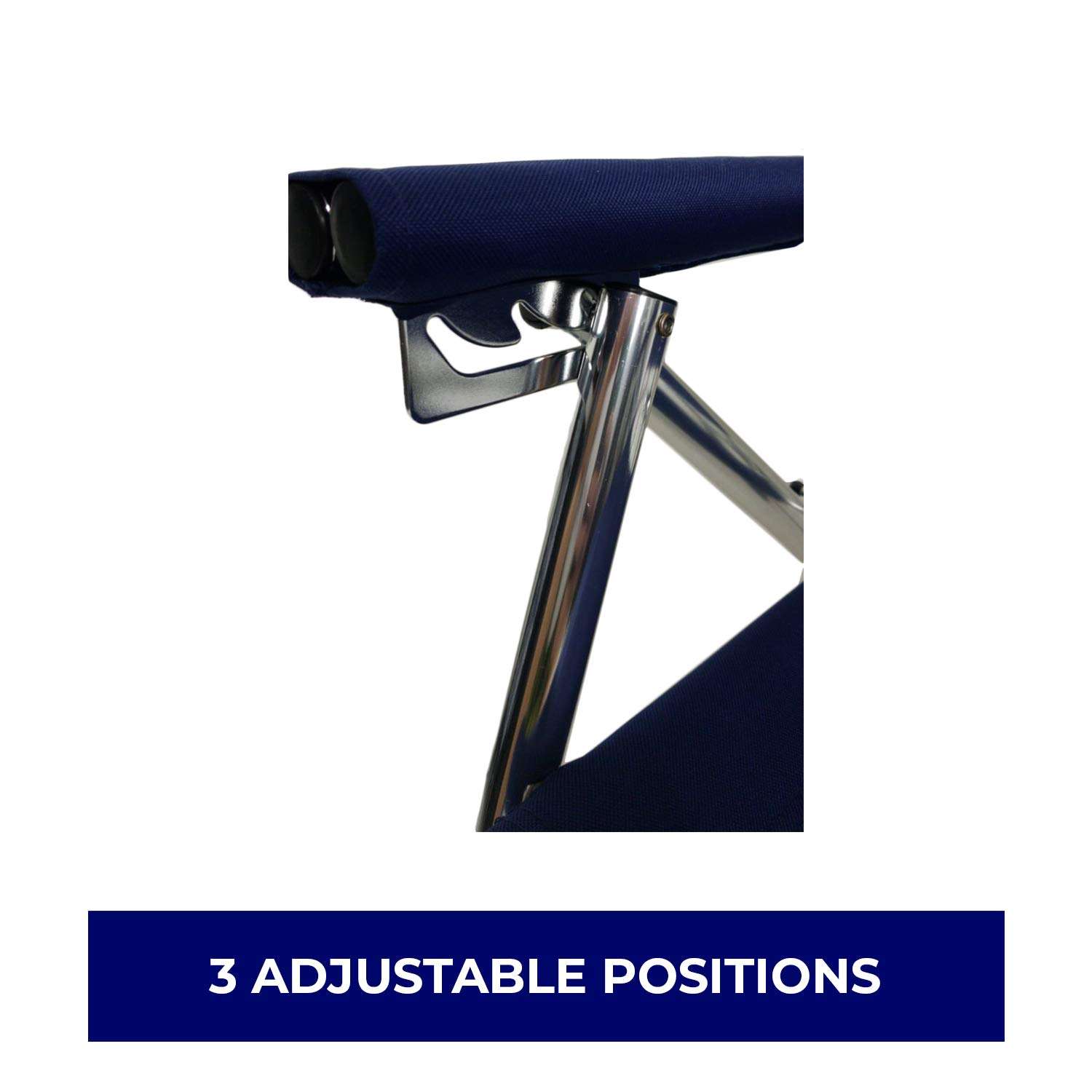 Tuscany Pro Backpack Fishing Chair - Portable Folding Ultra Light Chair with Padded Carrying Straps & Padded Lumbar Support Bar - All Aluminum Fishing Chair with Cup & Fishing Rod Holder 6