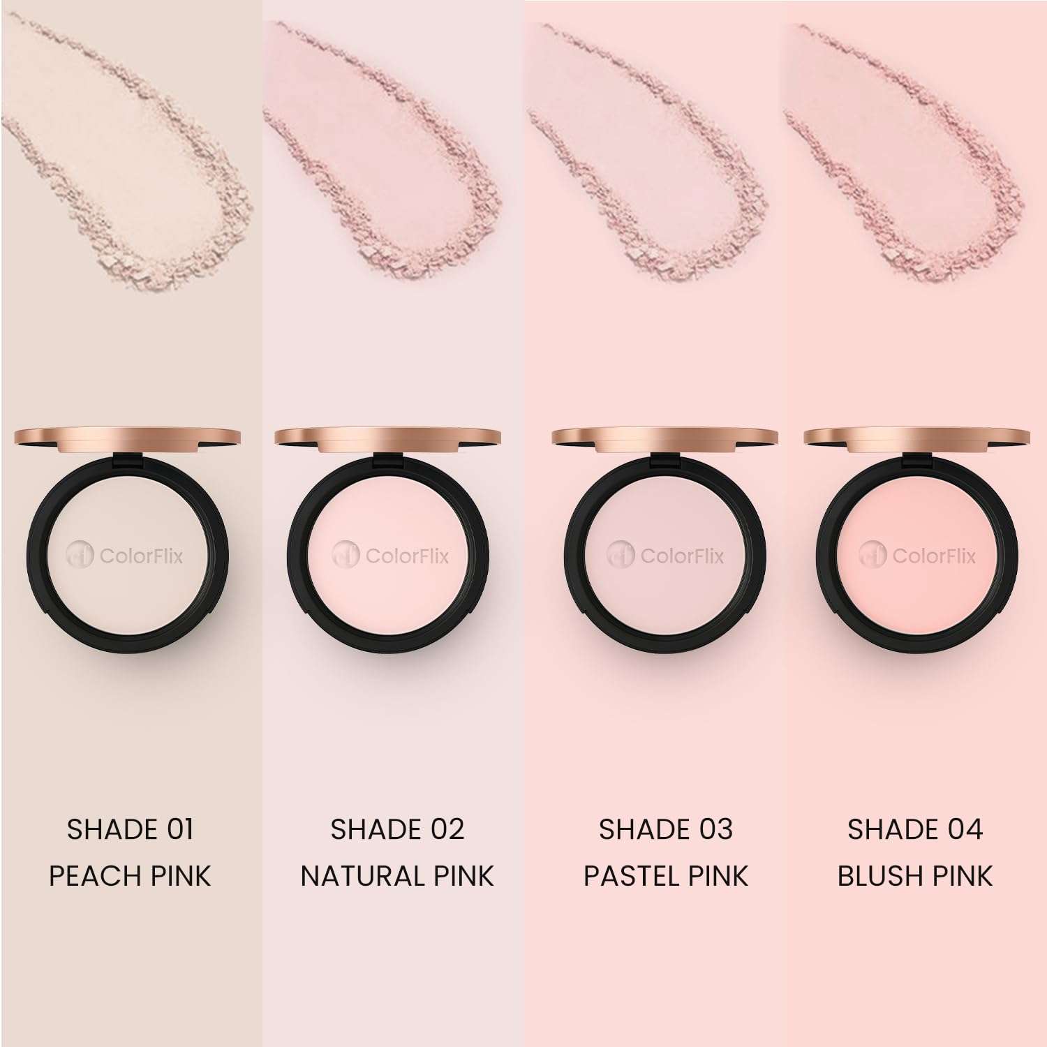 ColorFlix AirBrush Compact Powder with SPF 30 & Vitamin C, Long Stay, Oil Control, Airbrush Finish, Lightweight, Full Coverage Face Powder for Even Skin Tone & Smooth Matte Look – 9g (Pastel Pink) 6