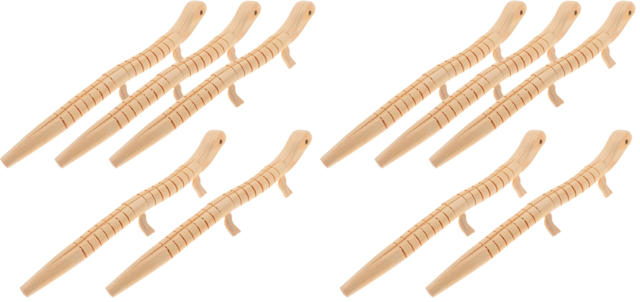 jojofuny 5pcs Wooden Unfinished Lizard Model Toy for Kids DIY Painting: Creative Lizard Plaything, Reptile Figurine Ornament for Art Projects Decoration (Pack of 2)