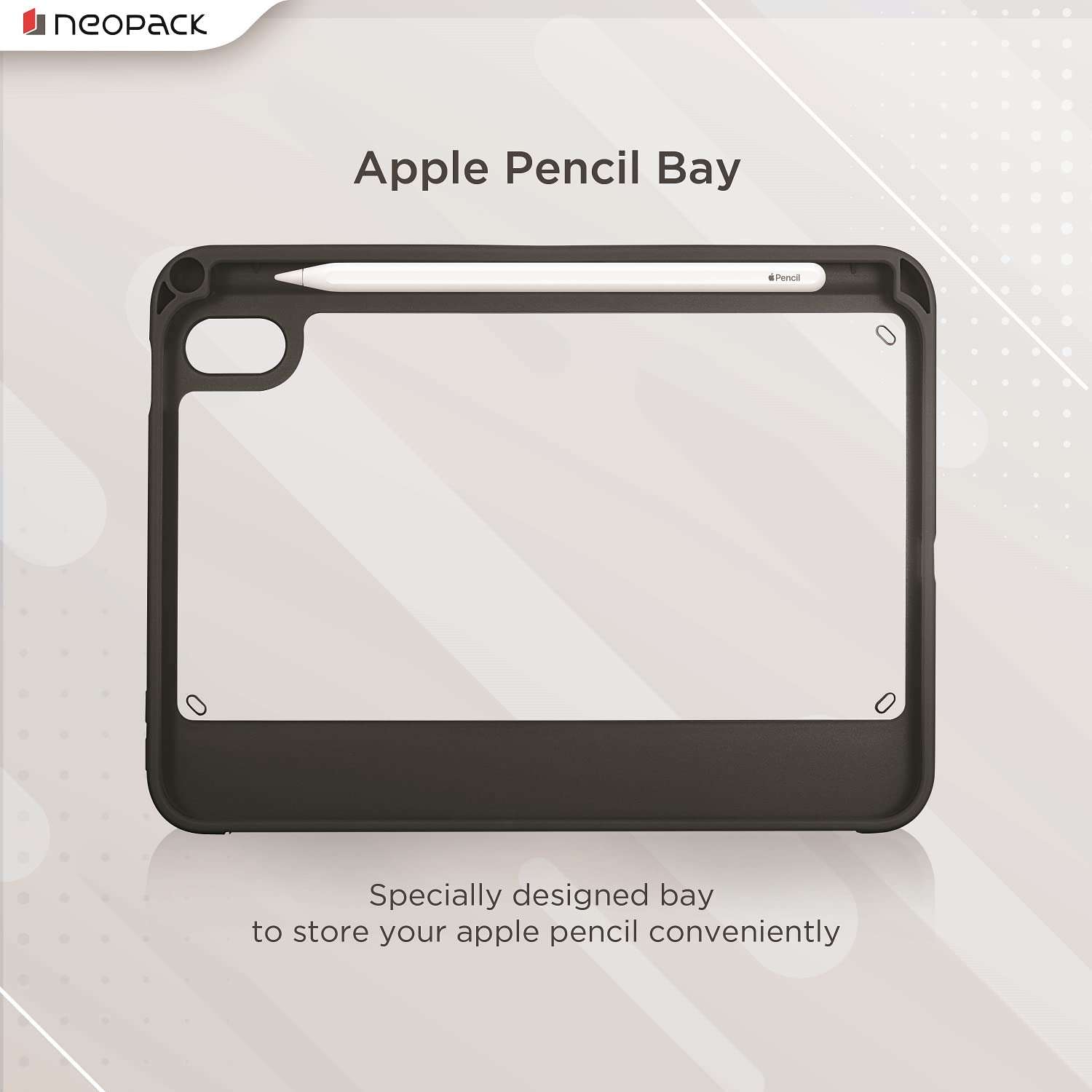 Neopack Delta Case with Apple Pencil Holder for iPad Air 10.2", Fits: All Gen (Black) 5